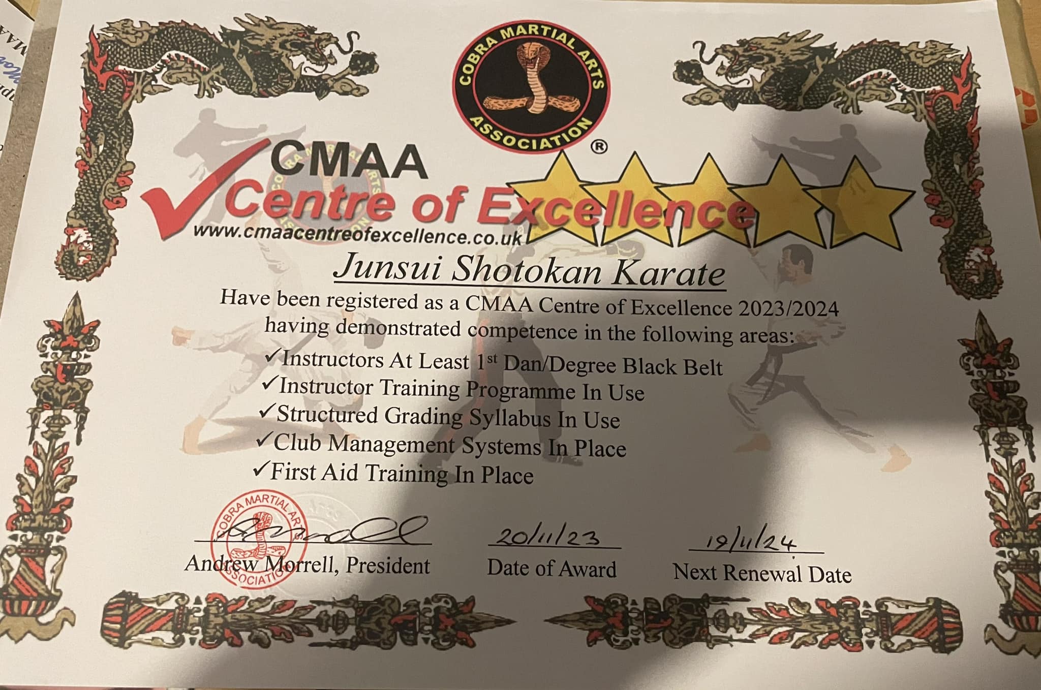 Junsui - Very proud to have kept up the standard meeting all the ...
