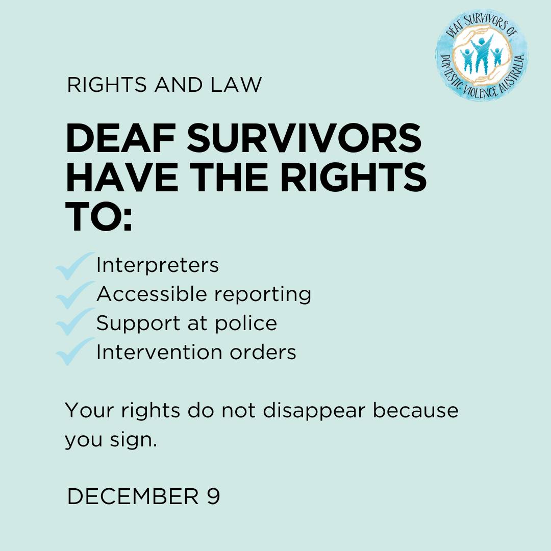 Deaf Survivors of Domestic Violence Australia
