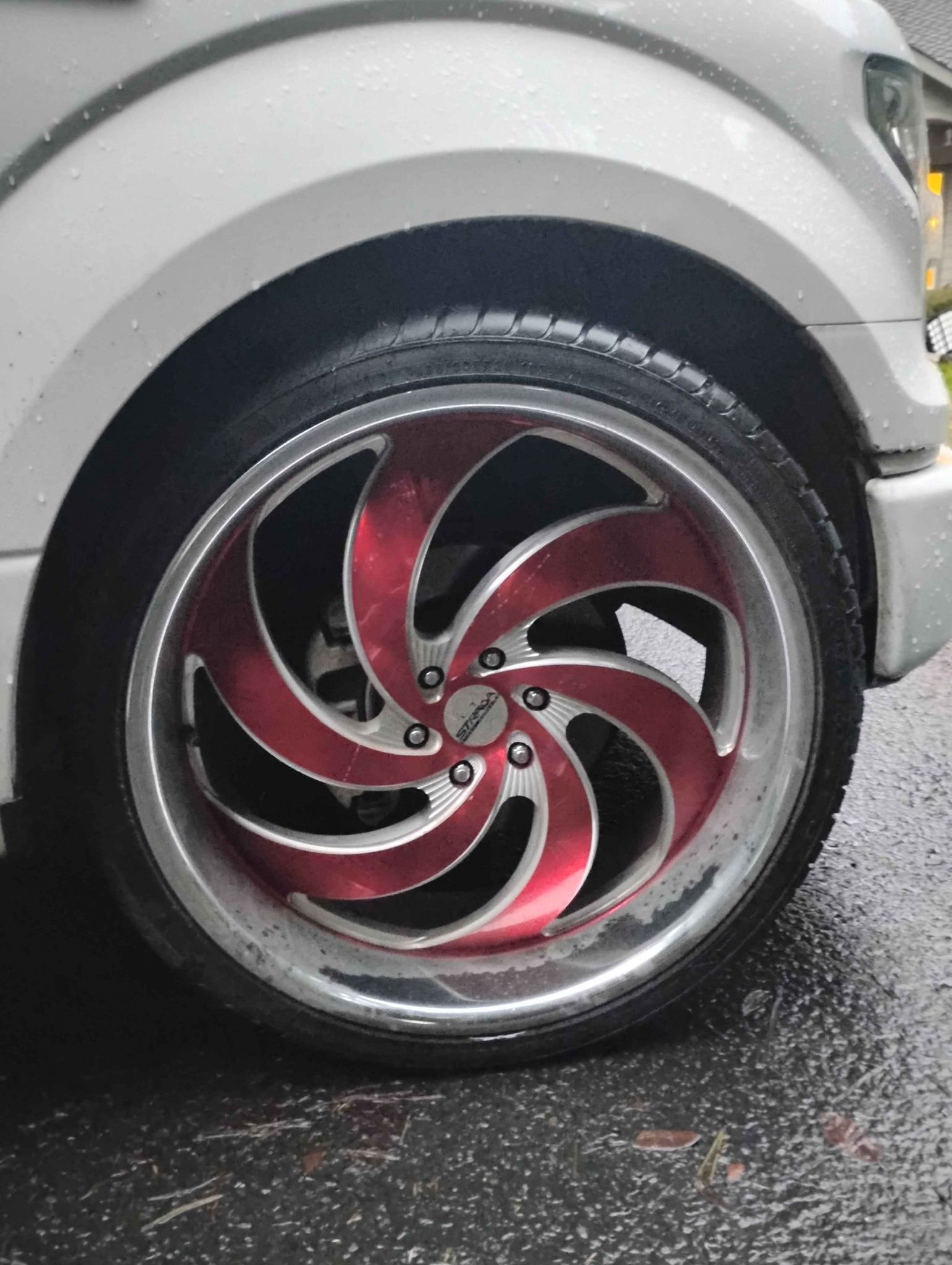 Strada Street Classics Retro 6 C06 Candy Red Milled SS Lip - Car Wheels ...