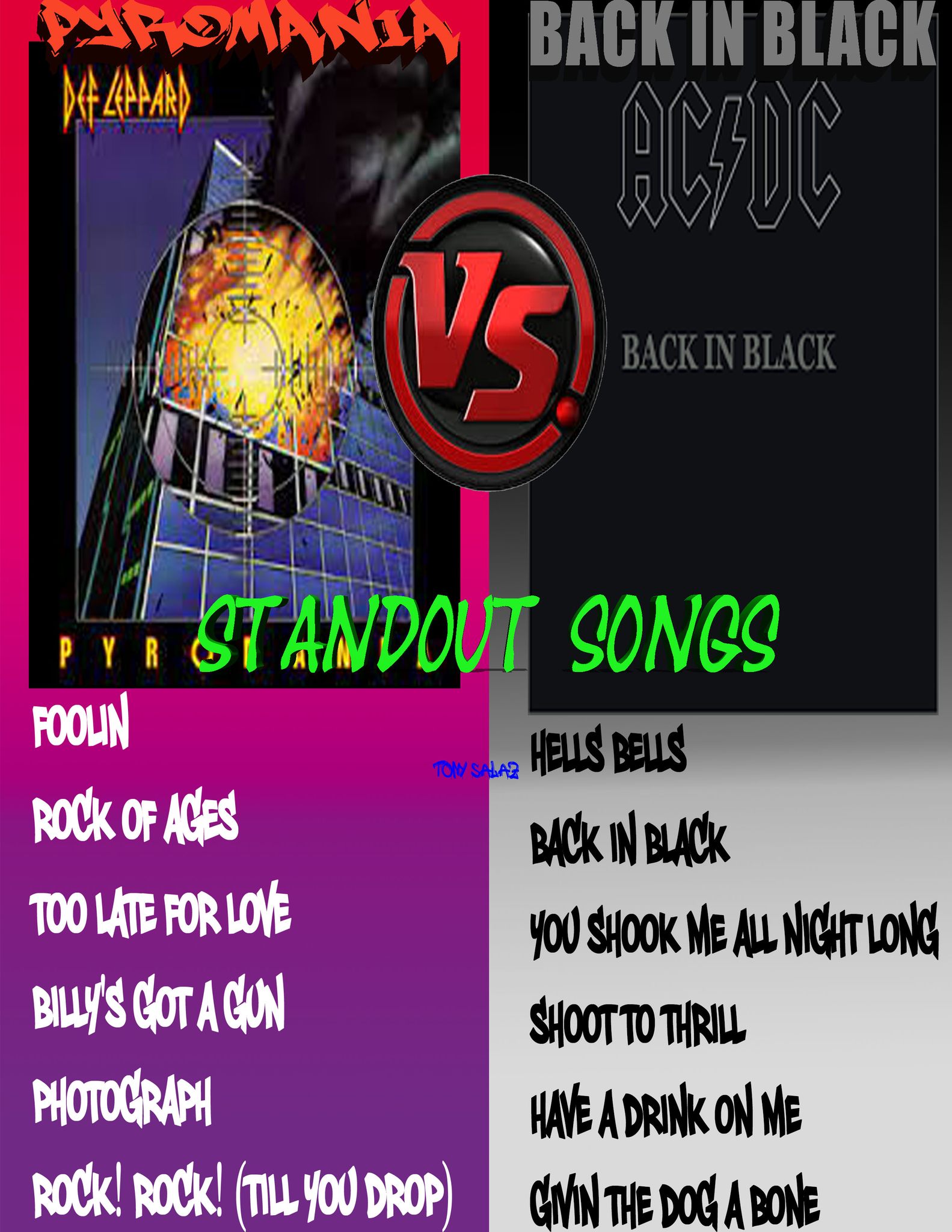 Metal/hard rock best album: Pyromania vs Back in Black