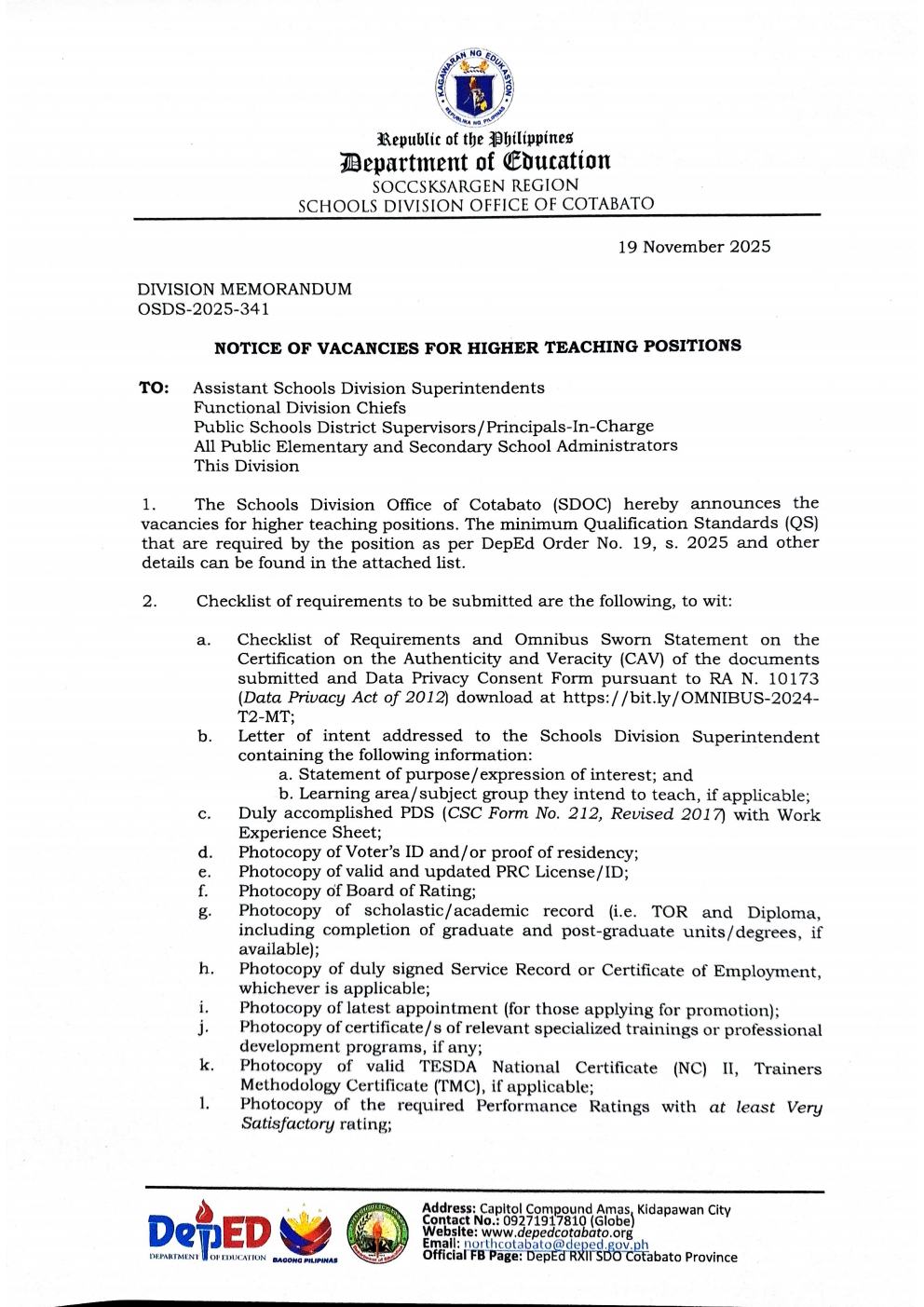 DepEd RXII SDO Cotabato... - DepEd RXII SDO Cotabato Province