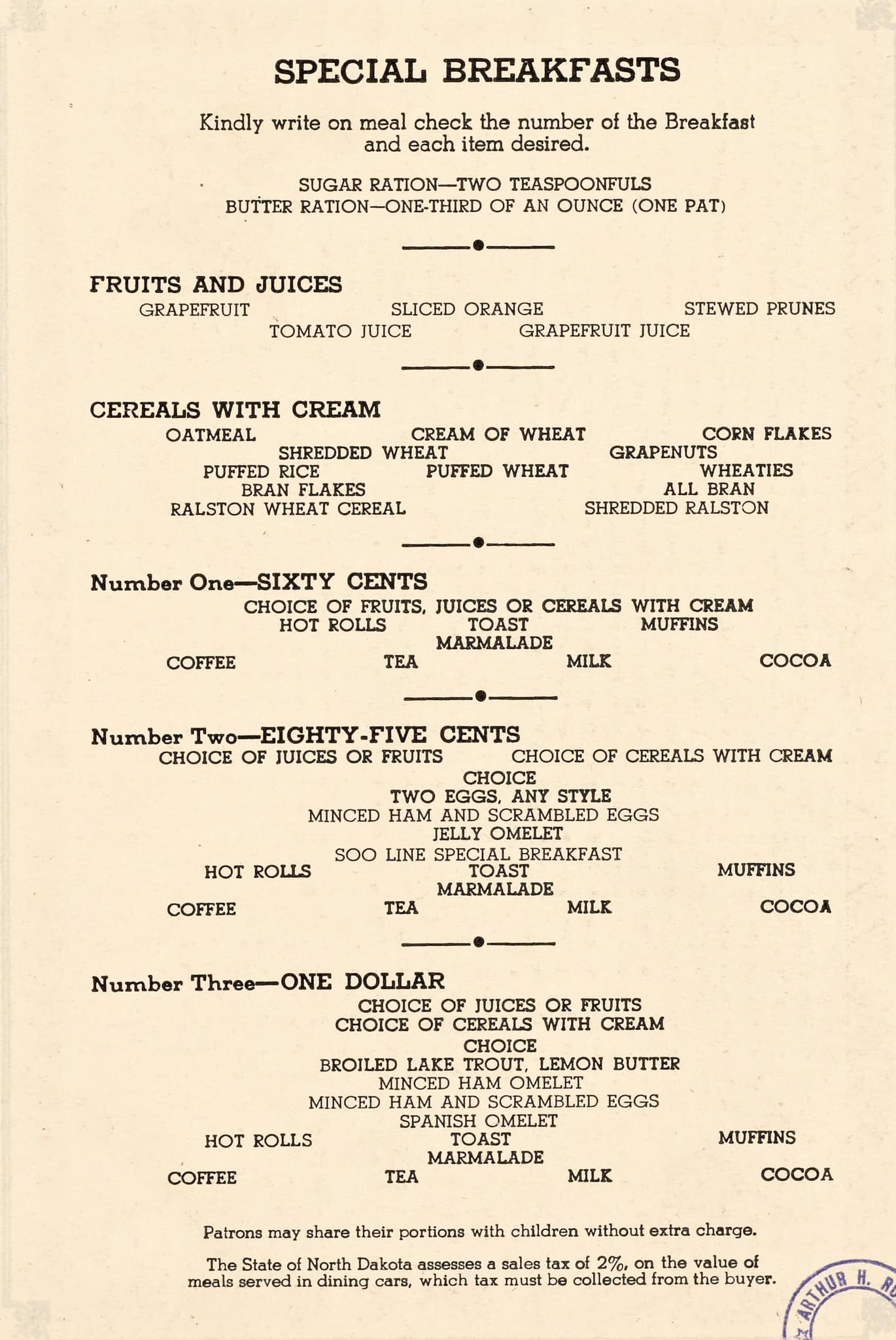 Matson Lines' vintage menu art from the 1930s to 1950s
