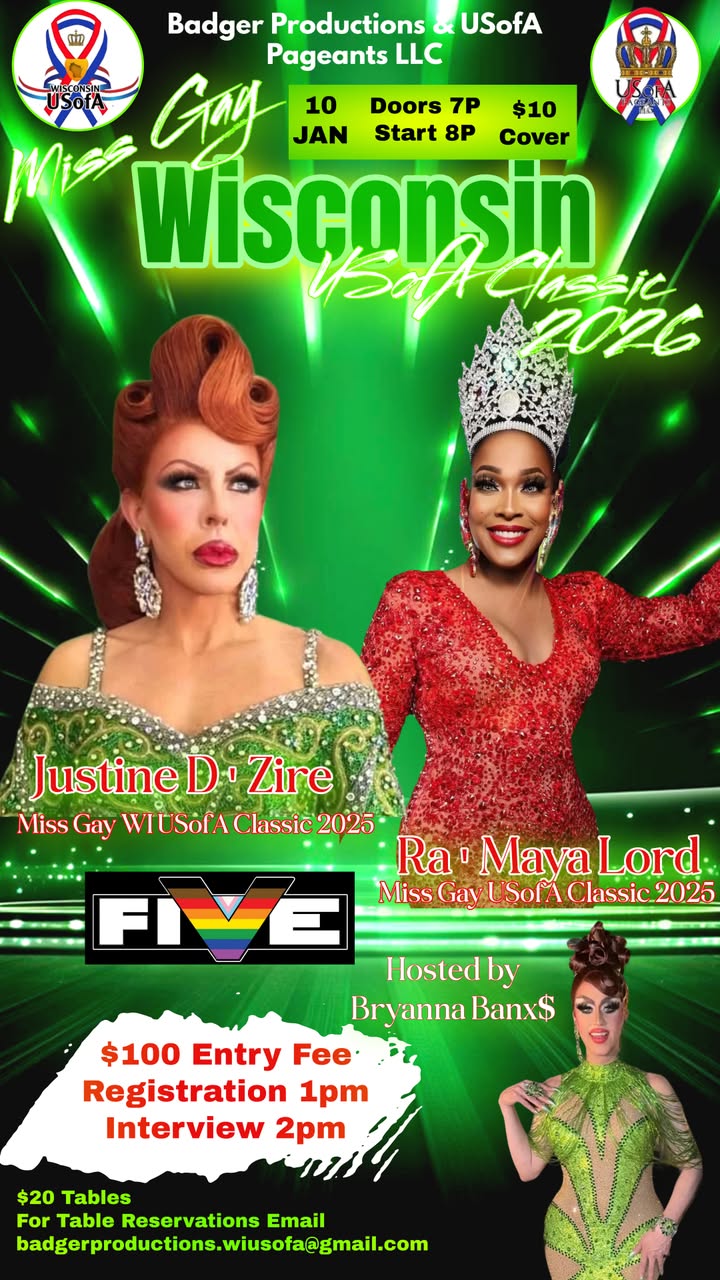 USofA - Miss Gay Wisconsin USofA Classic 2026 Pageant: Jan 10 at 8 pm # ...