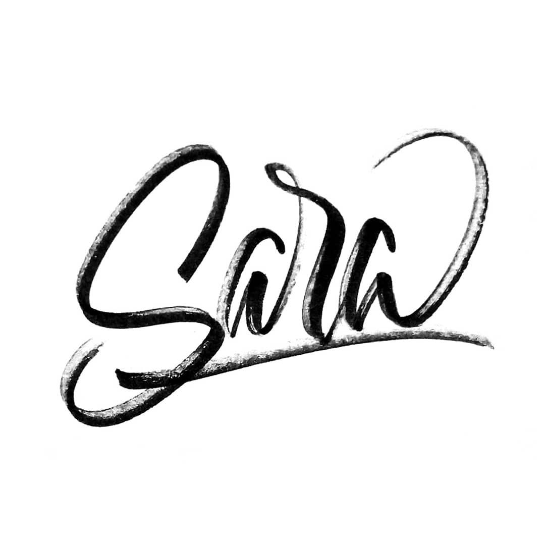 Names: Sara #calligraphy... - Alierebc Design & Lettering