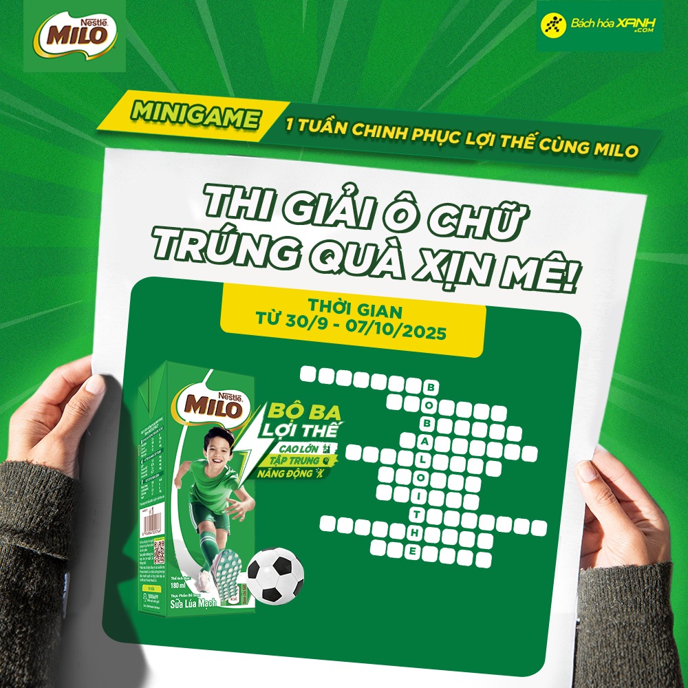 Bách Hóa XANH - [MILO X BÁCH HOÁ XANH] KHỞI ĐỘNG CHUỖI THỬ... | Facebook