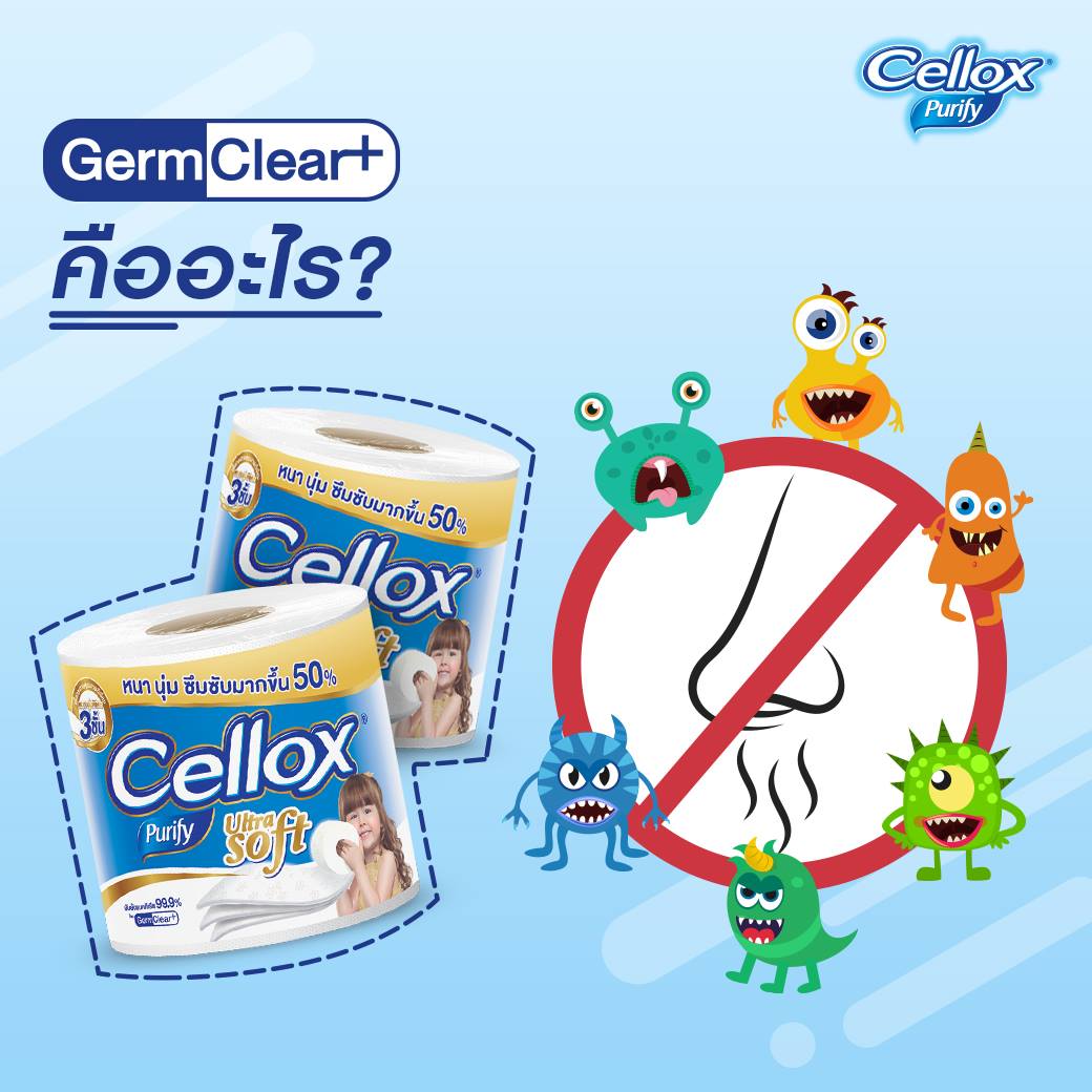 Cellox Thailand - Germ Clear+ คือ เทคโนโลยีพิเศษเฉพาะกระดาษทิชชู ...