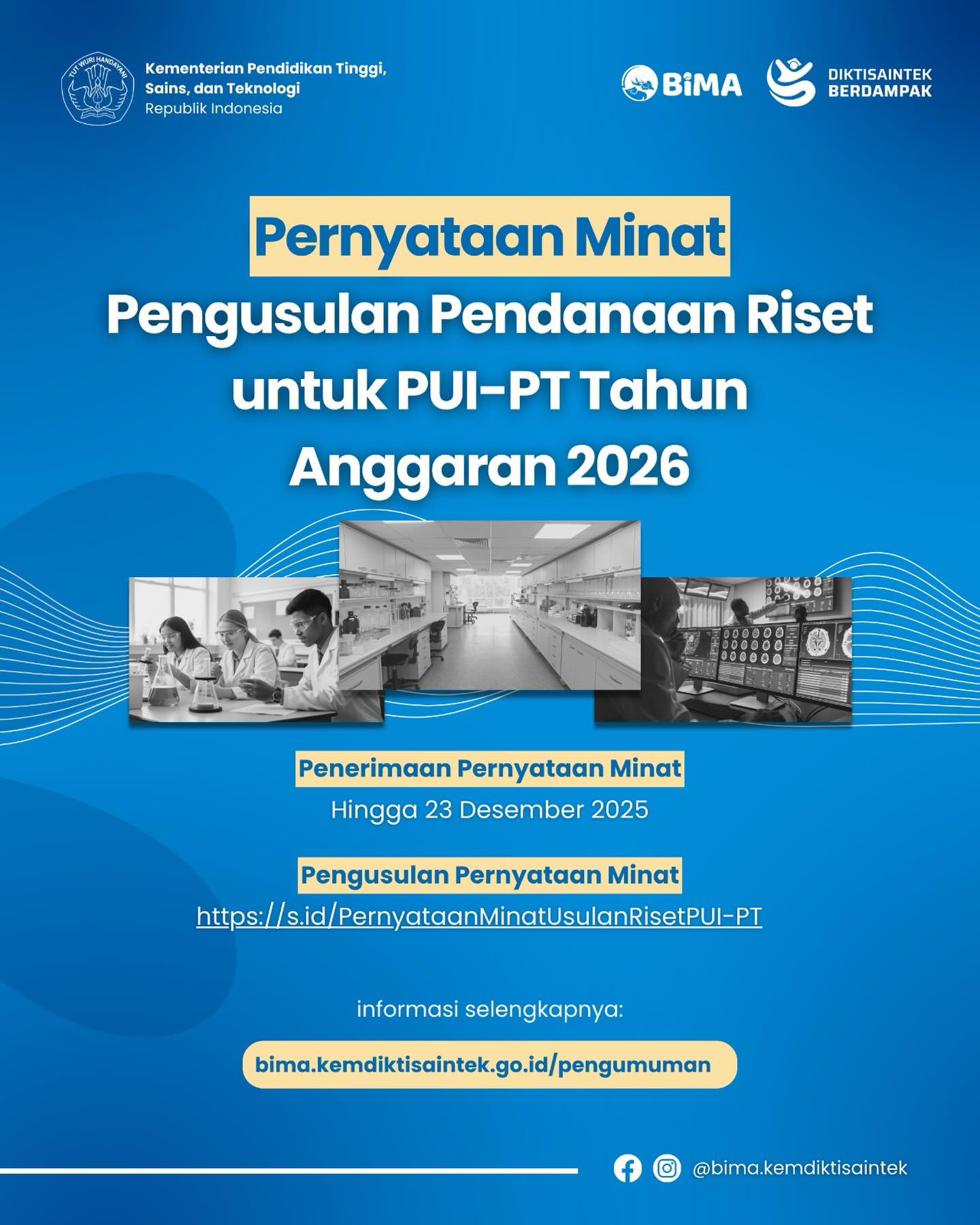 📣 Penerimaan Proposal Riset &... - Bima Kemdiktisaintek | Facebook