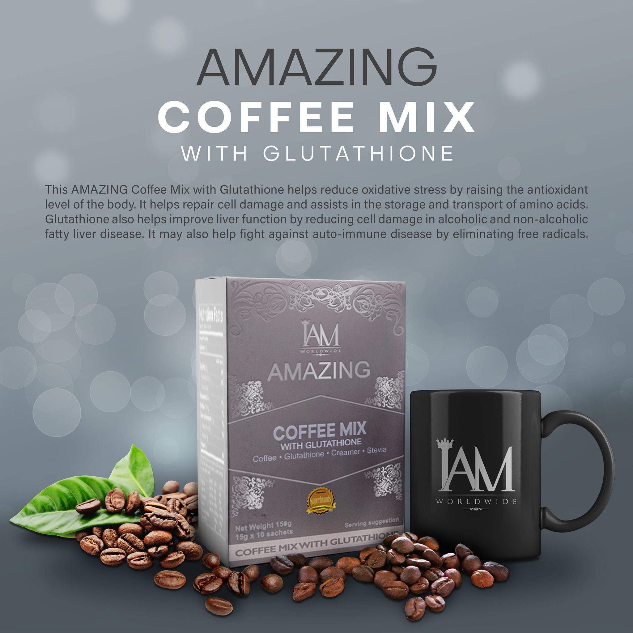 can i drink coffee with glutathione The healthy and delicious coffee, AMAZING MIX GLUTATHIONE! ☕☕ The best coffee for your daily boost 🏃‍♂️🏃‍♀️💨 #AmazingCoffee #AngKapeNiYorme Face cleanser Count:60 G Antioxidant Serum