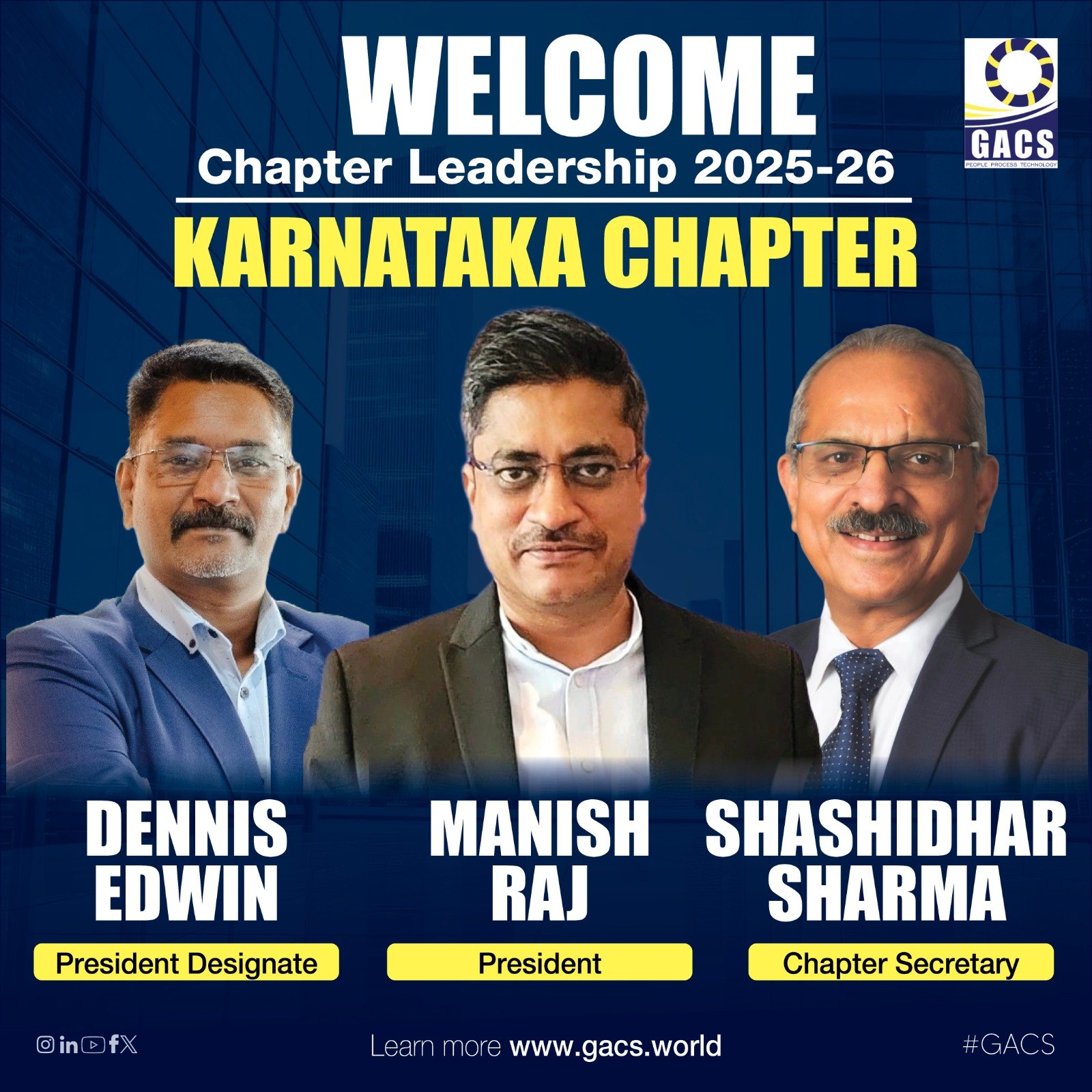 GACS - Welcoming the New Leadership Team – GACS Karnataka Chapter 2025 ...