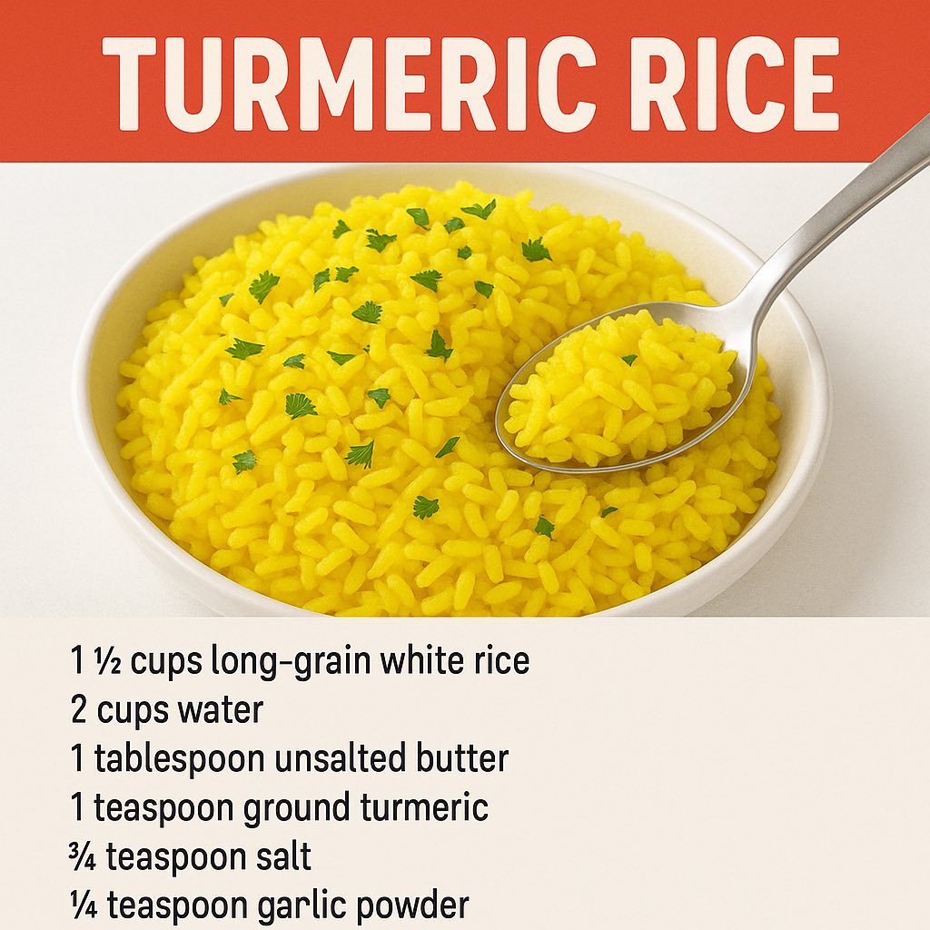 Our - Turmeric Rice Ingredients • 1 ½ cups long-grain white rice • 2 ...