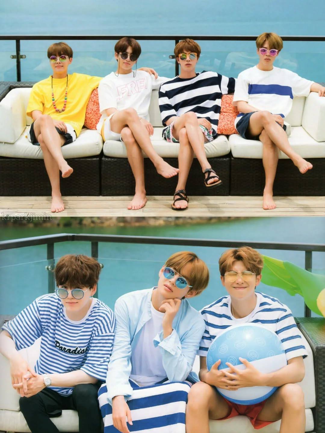 BTS summer package 2017 pool photoshoot