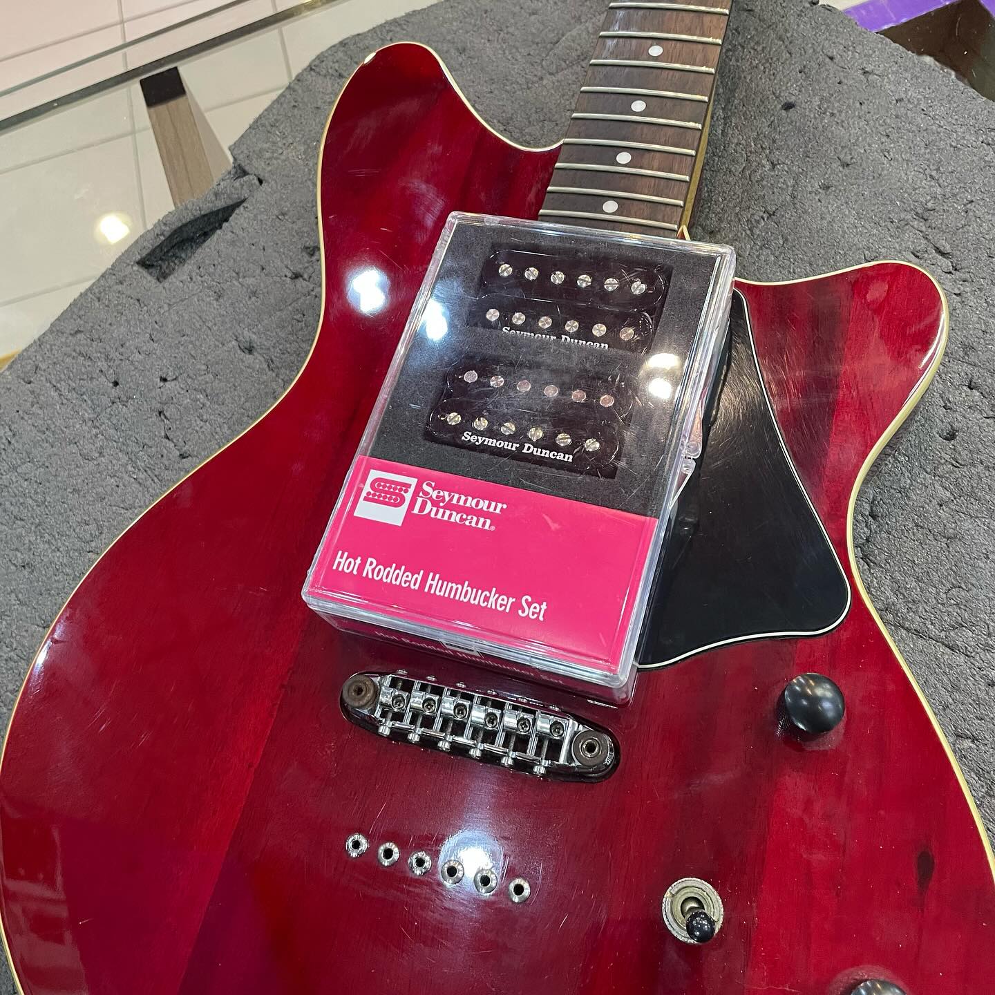 Modified 2001 Ibanez 520X-JB with Seymour Duncan pickups