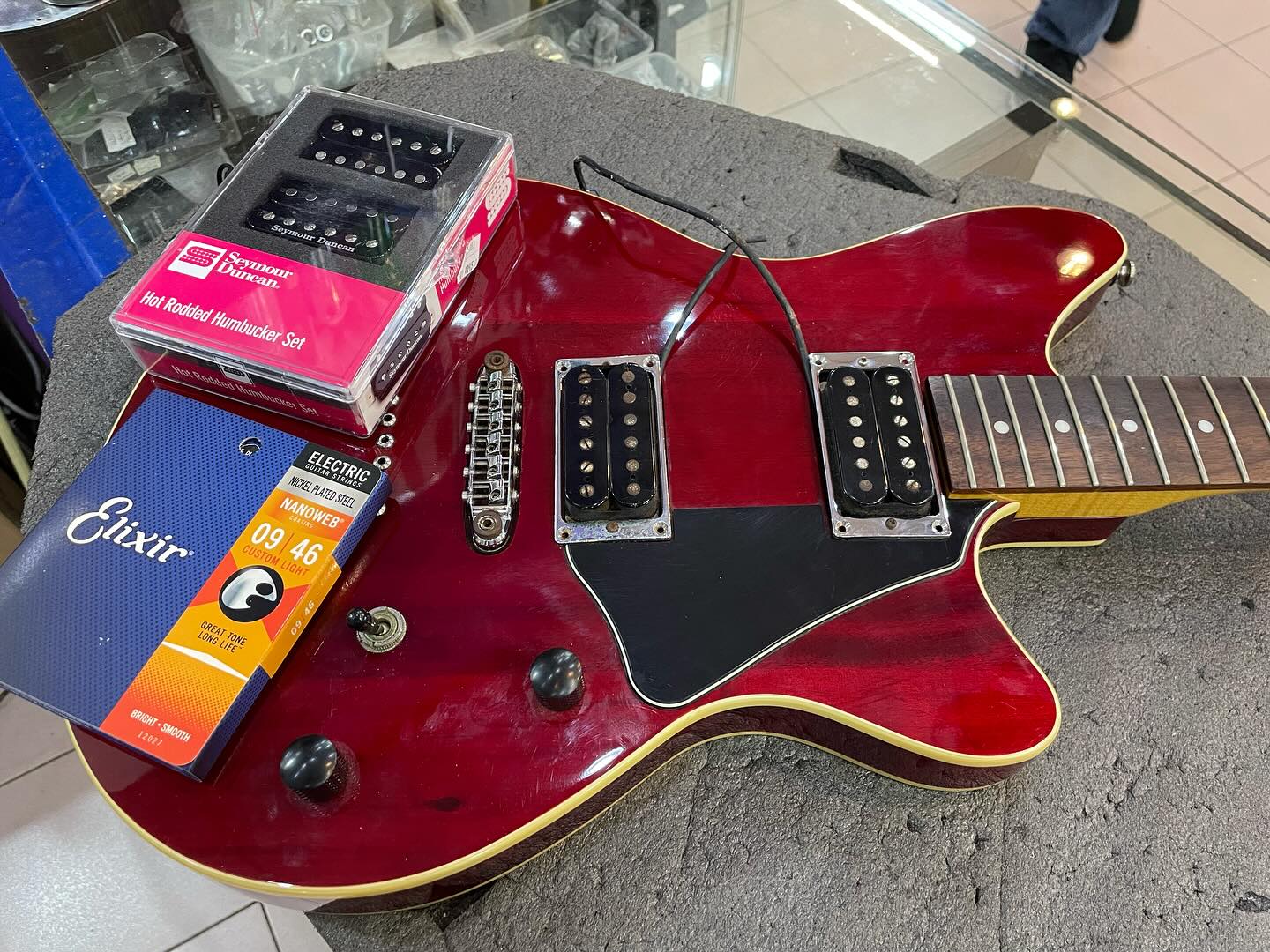 Modified 2001 Ibanez 520X-JB with Seymour Duncan pickups