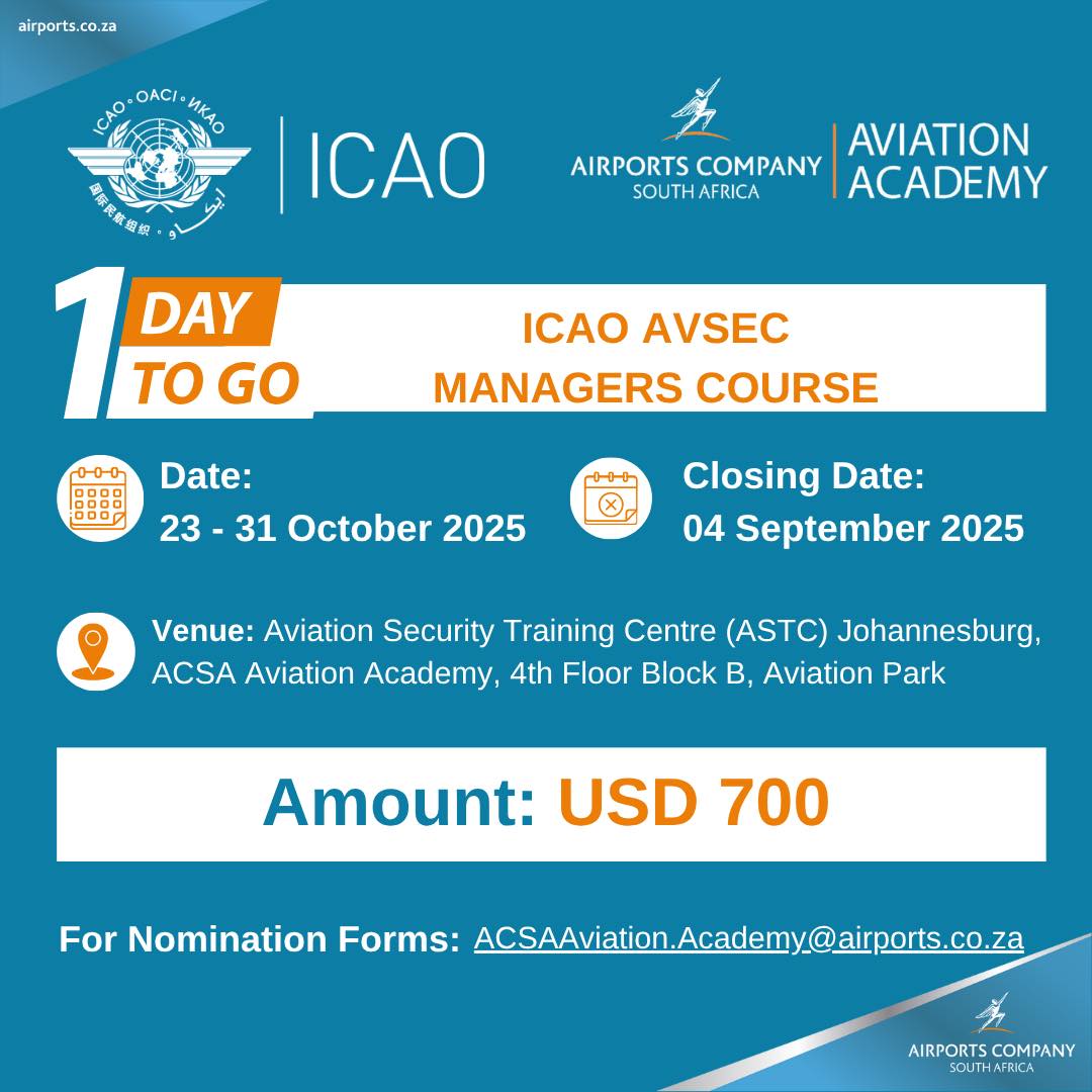 Airports - ⏳ 1 DAY TO GO! ️ The countdown is on to our ICAO AVSEC ...
