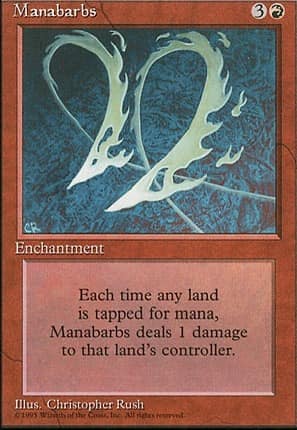 mtg cards like manabarbs [150] [Magic 2012] [Foil]  Face to Face Games Whenever a player taps a land for mana FWB Sedge Troll | Manabarbs