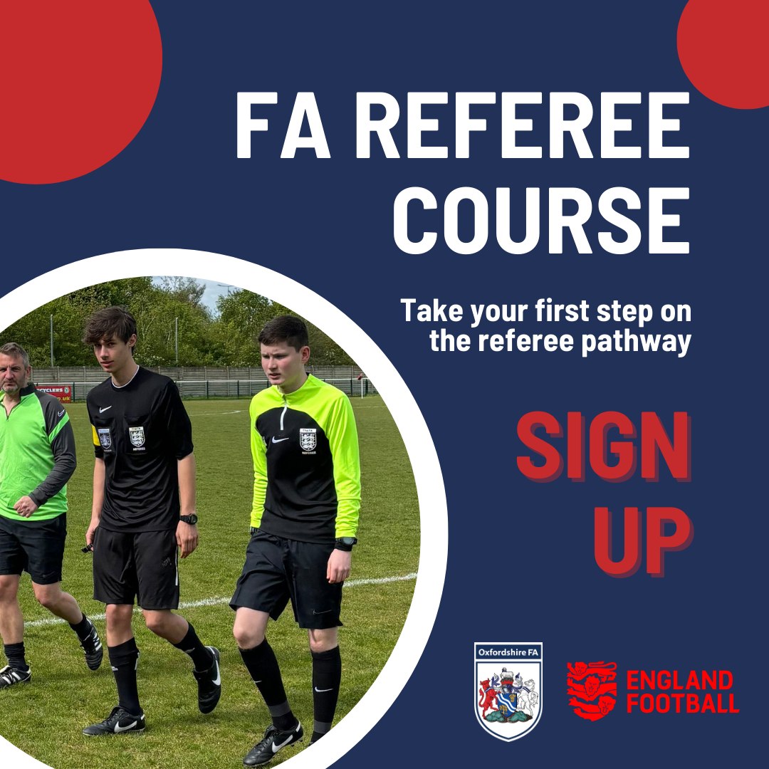 Oxfordshire FA - Get into refereeing! Oxfordshire FA has... | Facebook