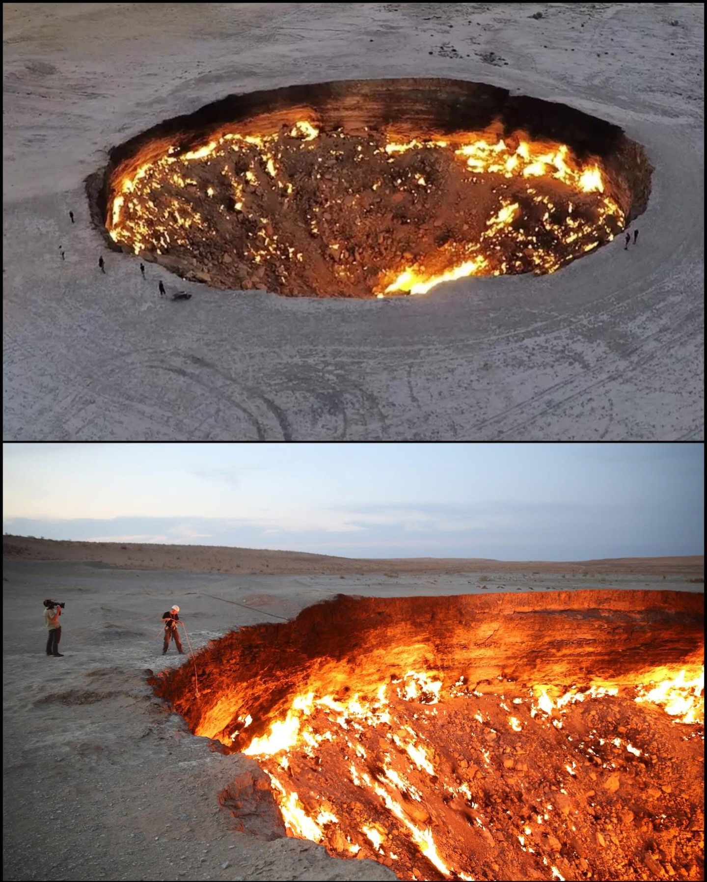 The “Door to Hell” is a popular name for the Darvaza Gas Crater