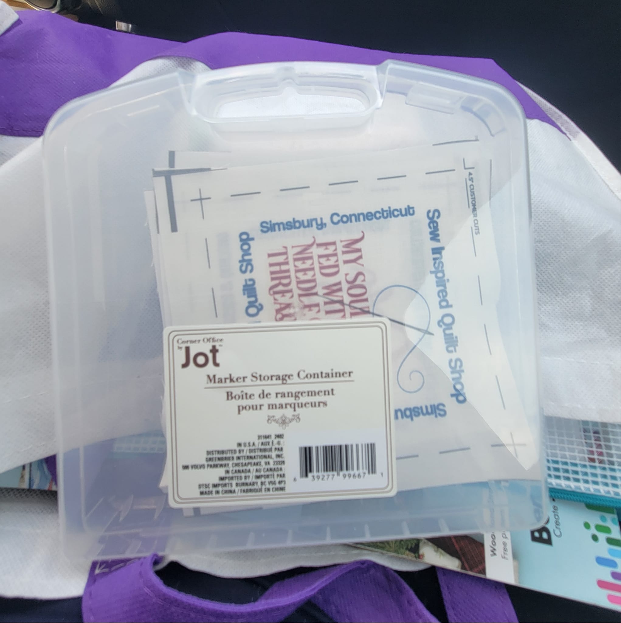 Using Dollar Tree Containers for Quilt Square Storage