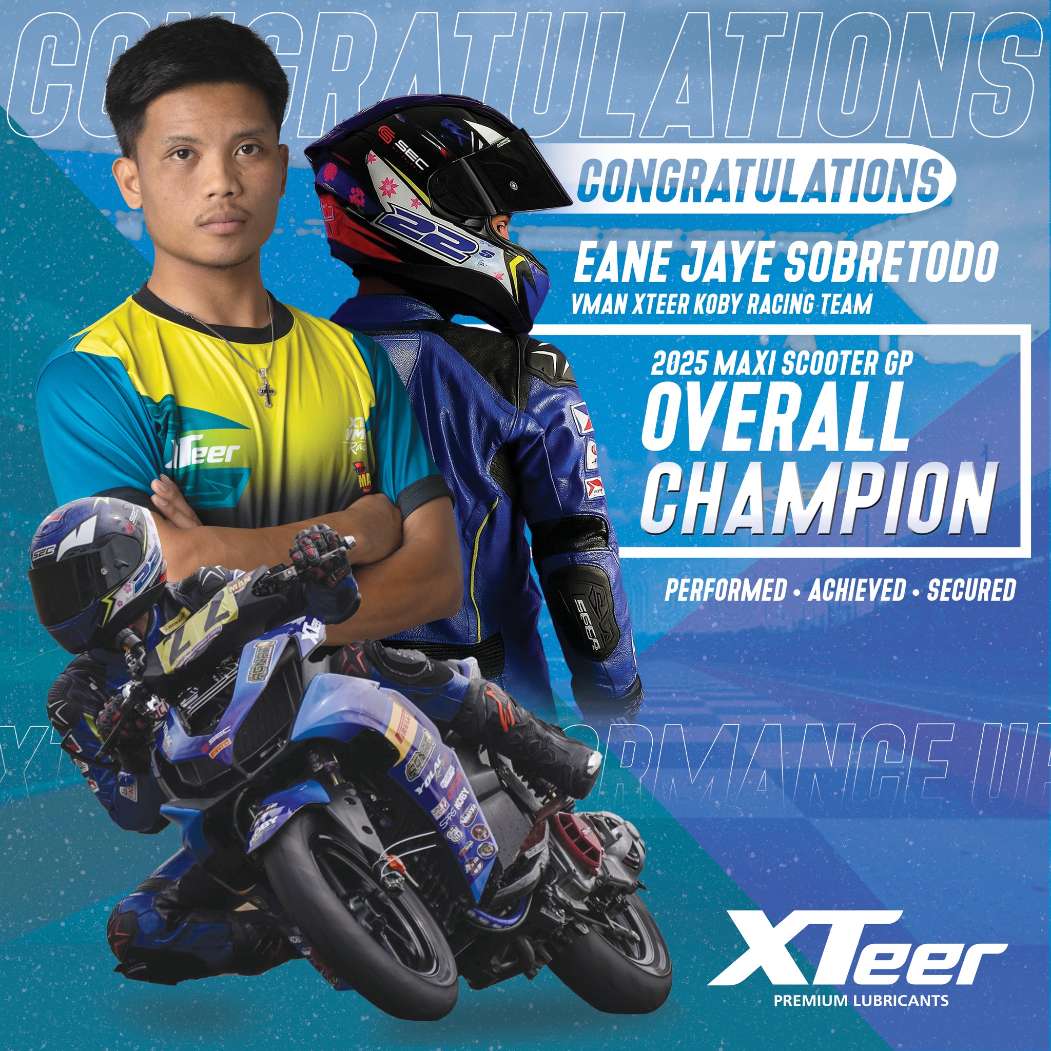 XTeer - 🏁 CHAMPION! Congratulations Eane Jaye Solacito Sobretodo of ...