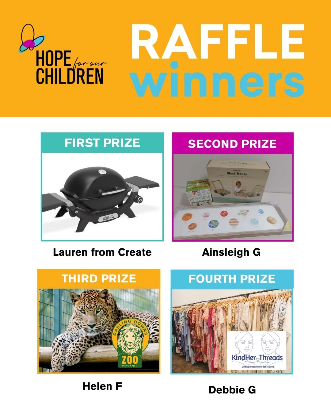 🎉 Raffle Winners Announcement! 🎉... - Hope for Our Children | Facebook
