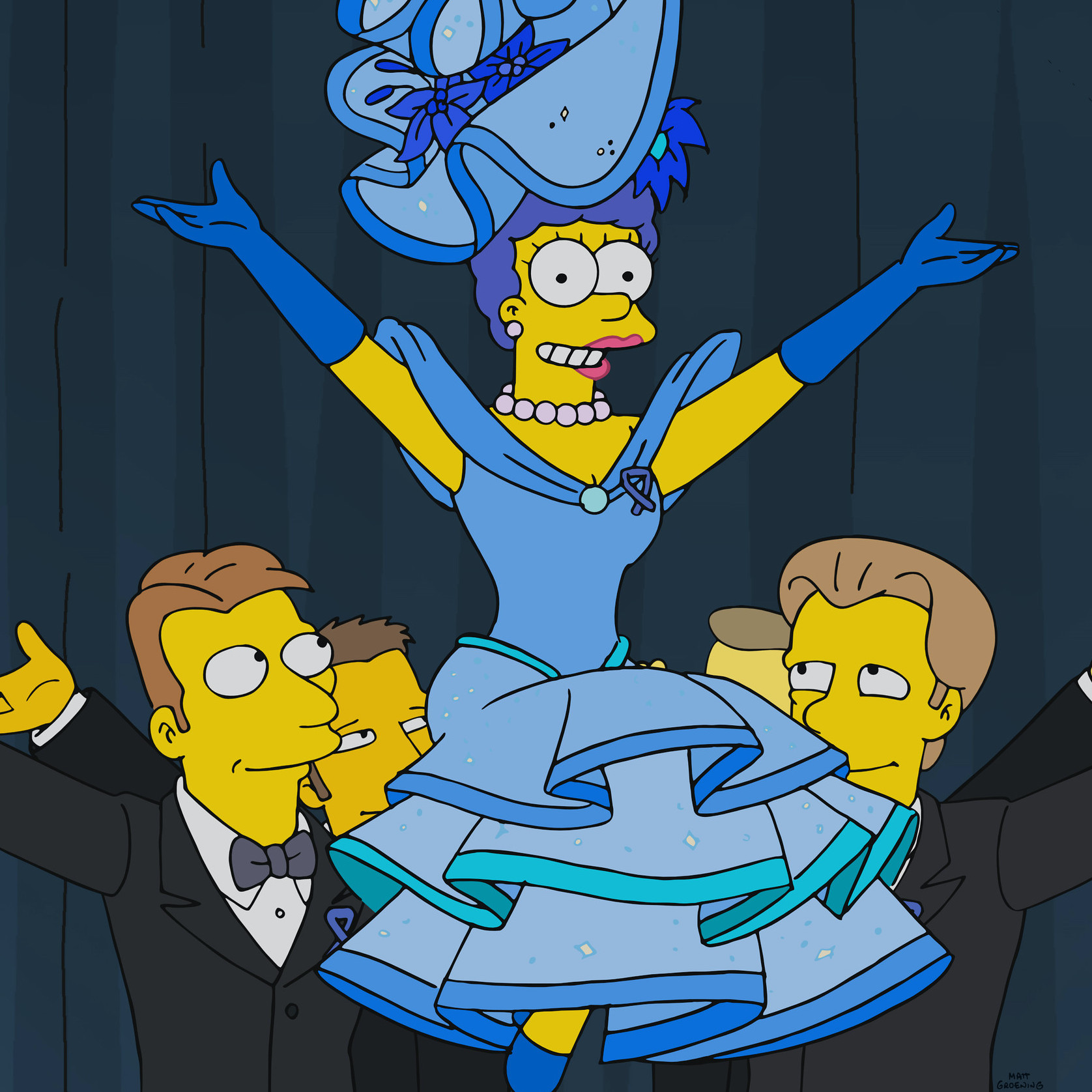 homer simpson blue dress announces 4,994th Saturday Night Grand Ole Opry Show! An all-new season of The Simpsons begins Sunday, Sept. 26 at 8/7 on FOX! A5 (210mm x 148
