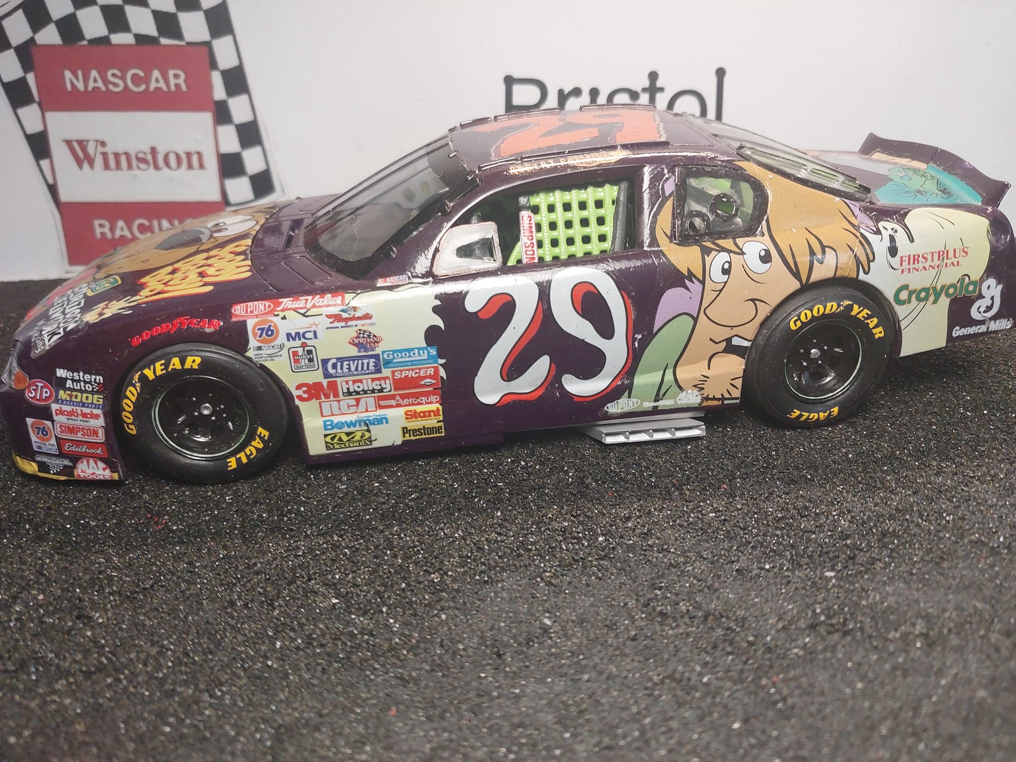 Vintage 1996 NASCAR Racing Champions Scooby Doo #29 Metal Diecast Stock Car Replica 1:24 Scale - New in Box