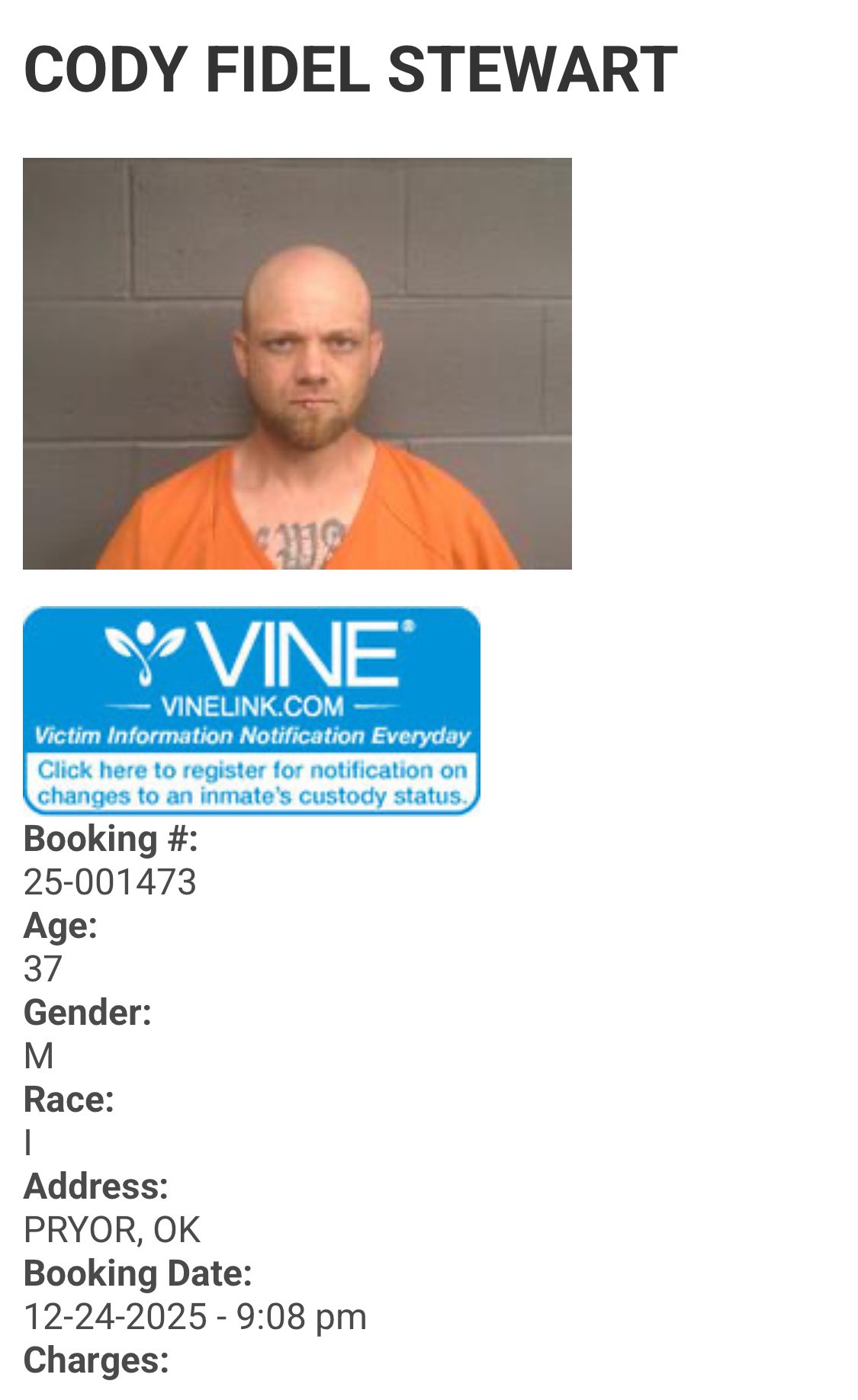 Jeremy Cantrell... - Jeremy Cantrell Pryor Creek Police Chief