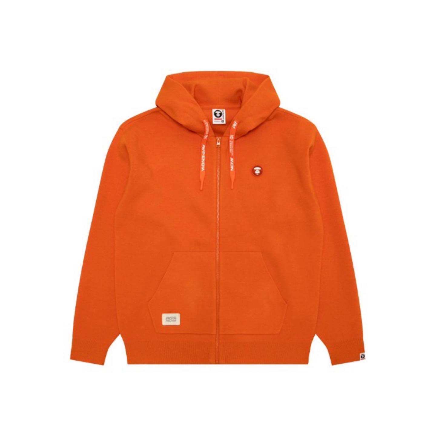 AAPE NOW MOONFACE ZIP-UP HOODIE KNIT Color : Orange , Grey Size 
