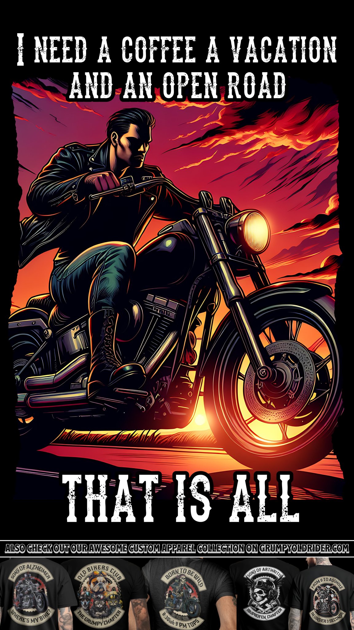 An open road 😎 That's all! 😅🤪🤣 #bikers... - Grumpy Old Rider | Facebook