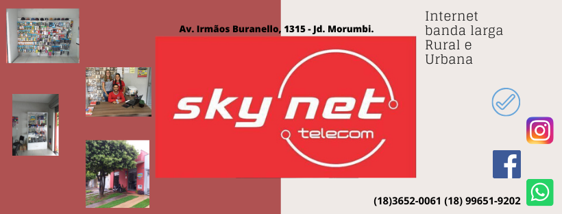 SkyNet Telecom - Internet Fibra Ótica Rural e Urbana | Penápolis SP