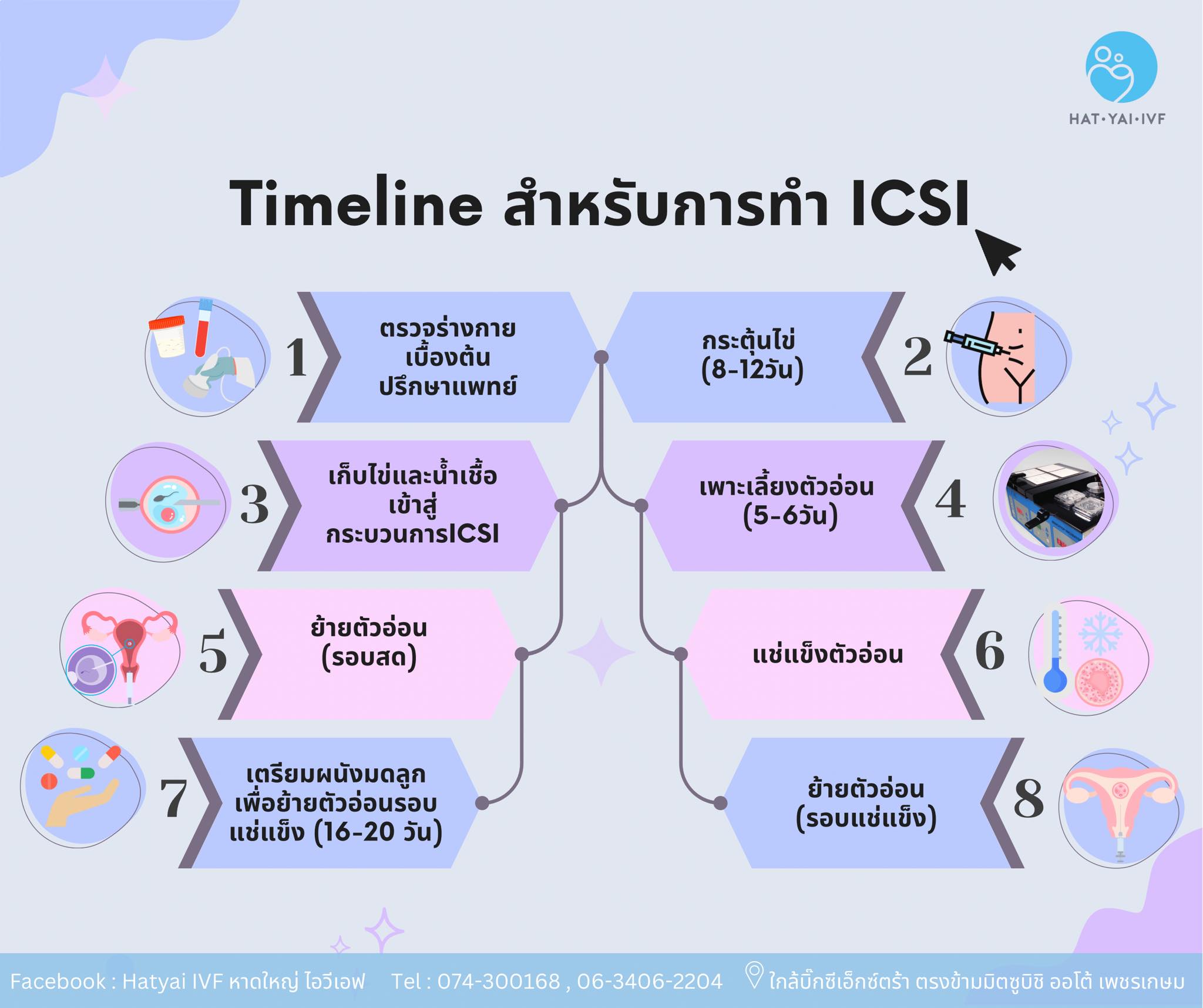 Hatyai - Timeline เบื้องต้นสำหรับการทำICSI ค่ะ😊
