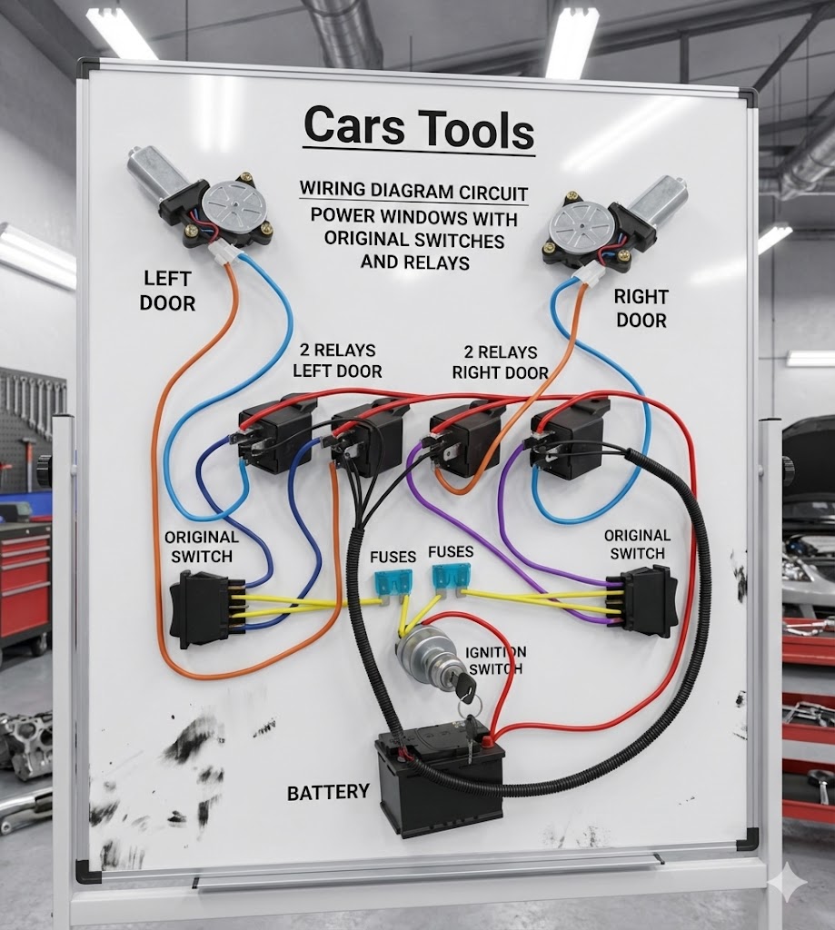 Cars - 🚗 Power Window System Architecture: Optimization Using Relays ⚡ ...