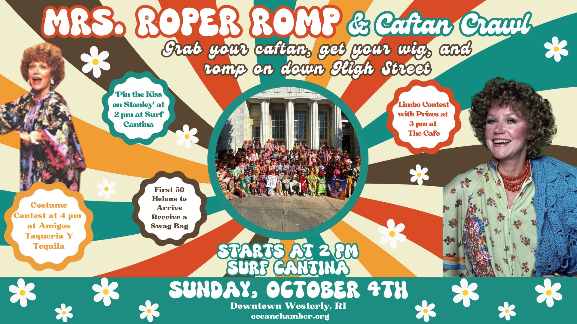 Mrs. Roper Romp & Caftan Crawl