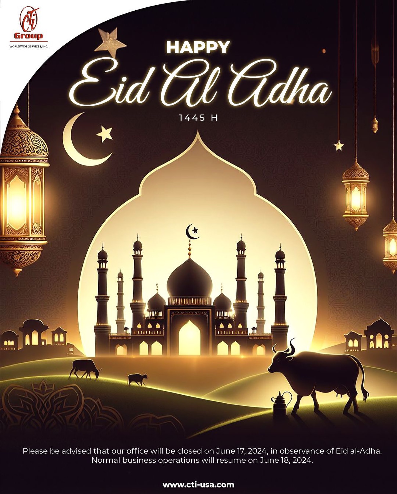 CTI Jakarta - Please note, during the celebration of Eid...