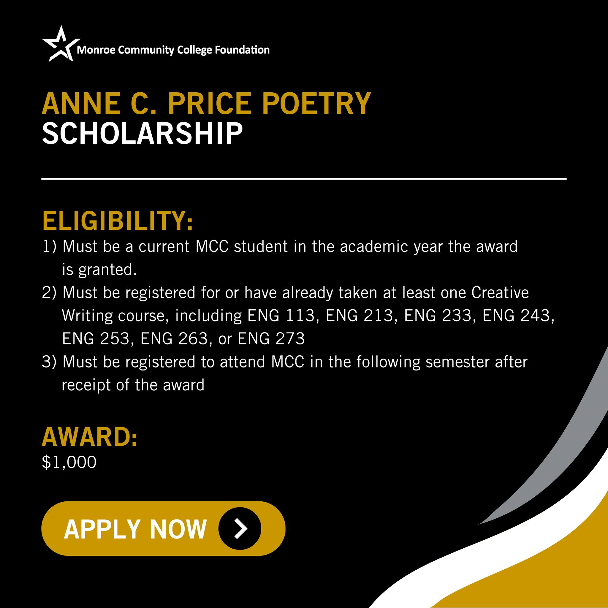 Monroe - Are you a current MCC student with a passion for creative ...