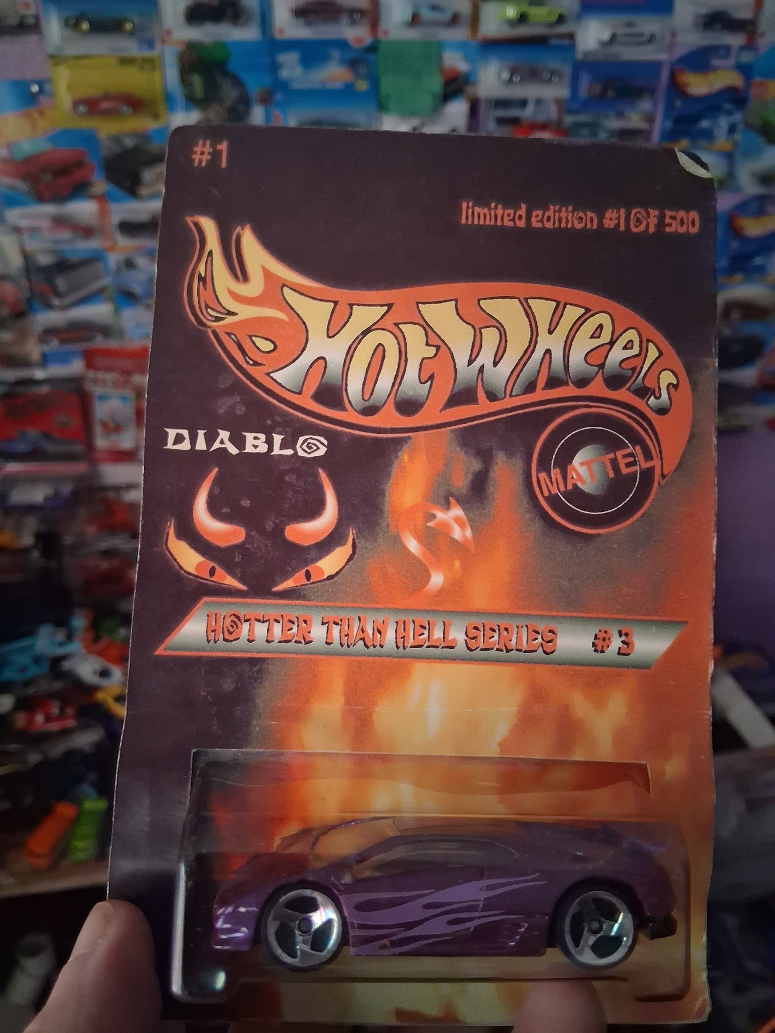 HOT WHEELS #227 Lamborghini Diablo Violet 5SP - Voiture Miniature Diecast 1:64 Neuve