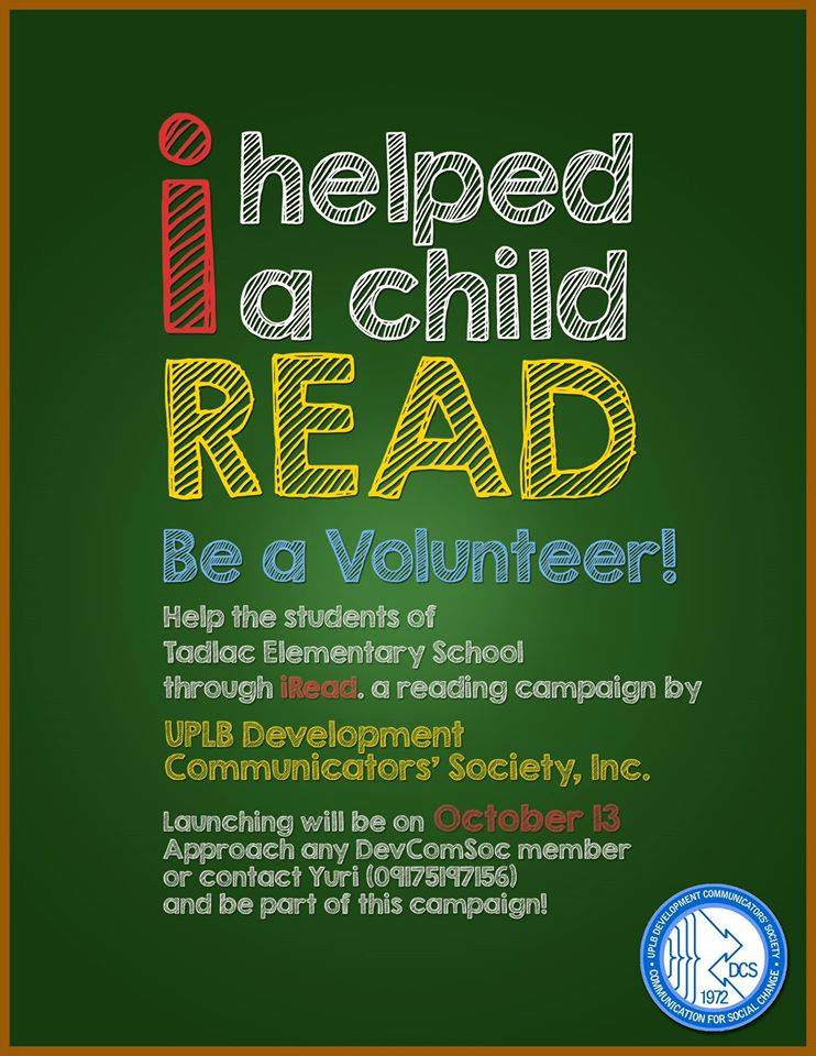 iRead: A Reading Campaign By UPLB Devcomsoc - The UPLB Development ...