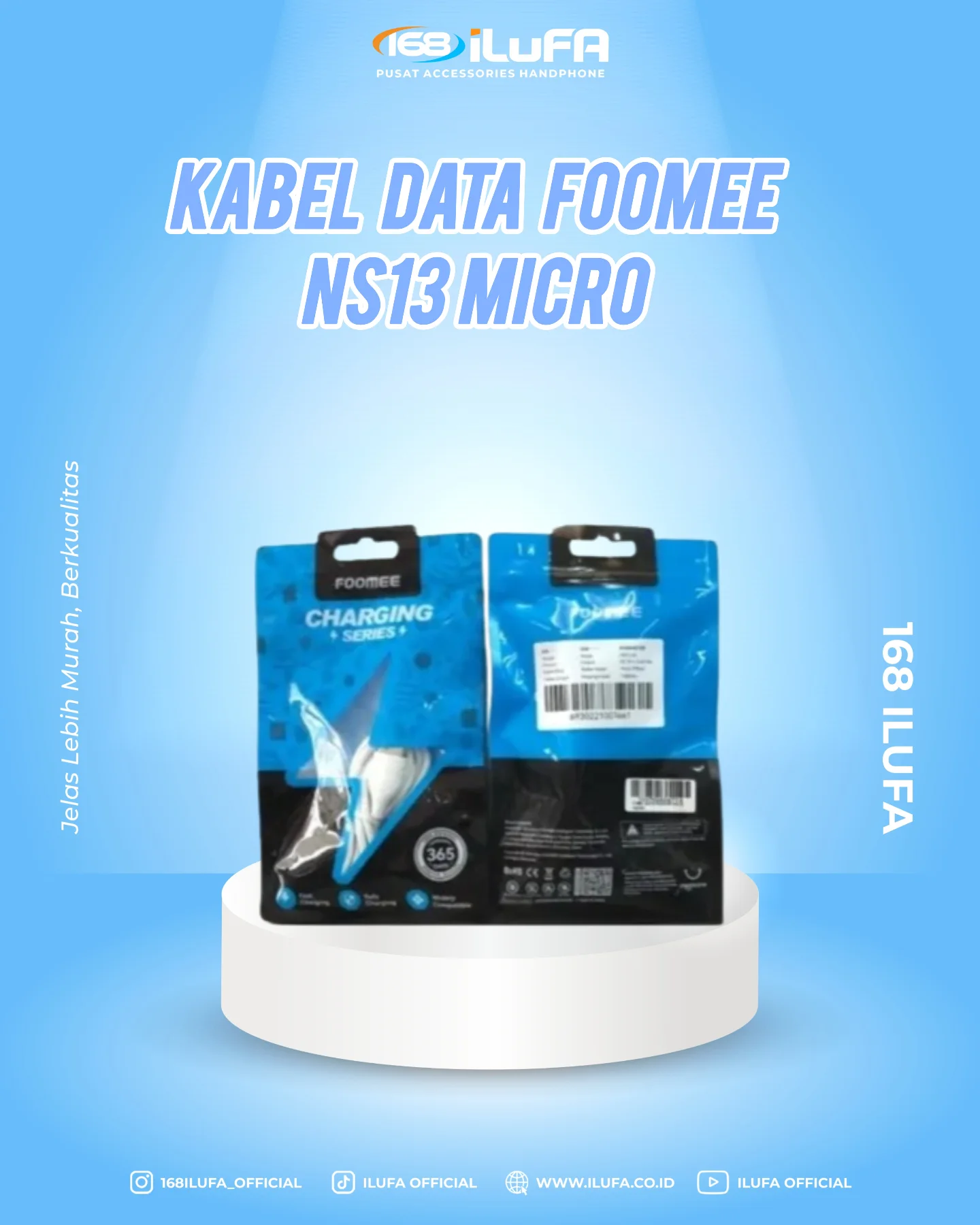 168 - KABEL DATA FOOMEE NS13 MICRO Spesifikasi: Model: NS13-M Panjang ...