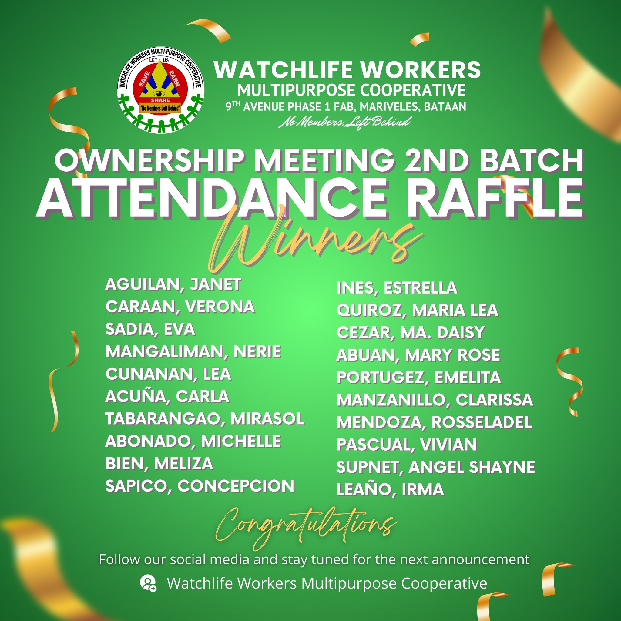 🎉 ... - Watchlife Workers Multipurpose Cooperative | Facebook