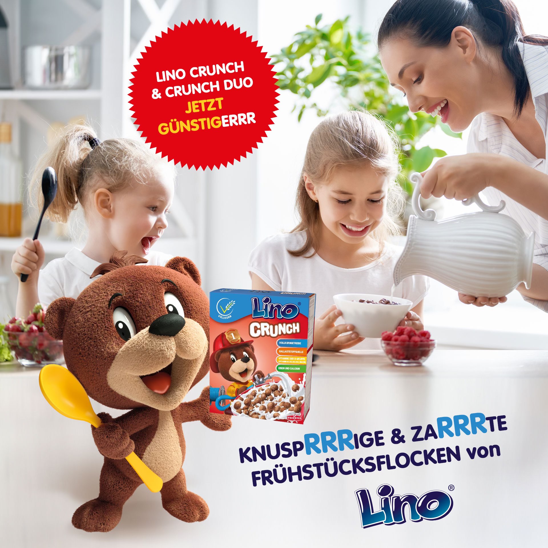 Podravka - Hello, hello Lino Lovers 🐻😍🐻 ️🐻. Lino Crunch und Lino Crunch ...