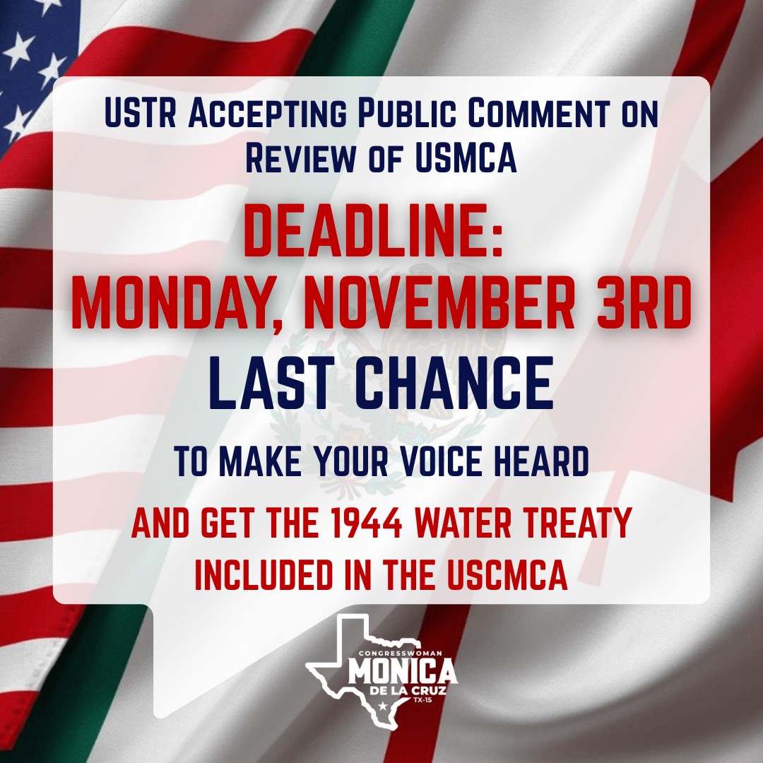 Rep. - Let’s make history together by ensuring the 1944 Water Treaty is ...