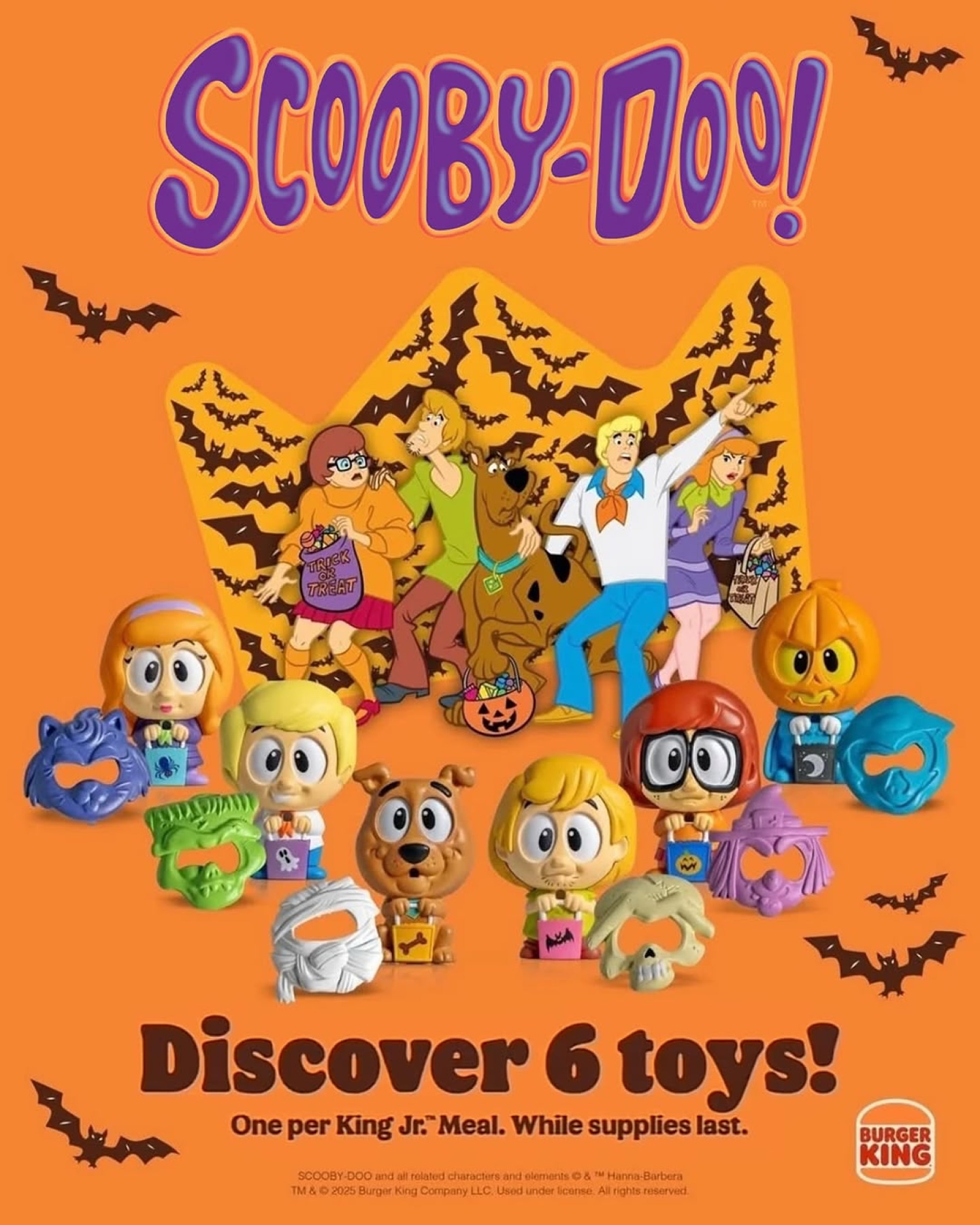 Scooby-Doo Halloween kids meal toys at Burger King 2025