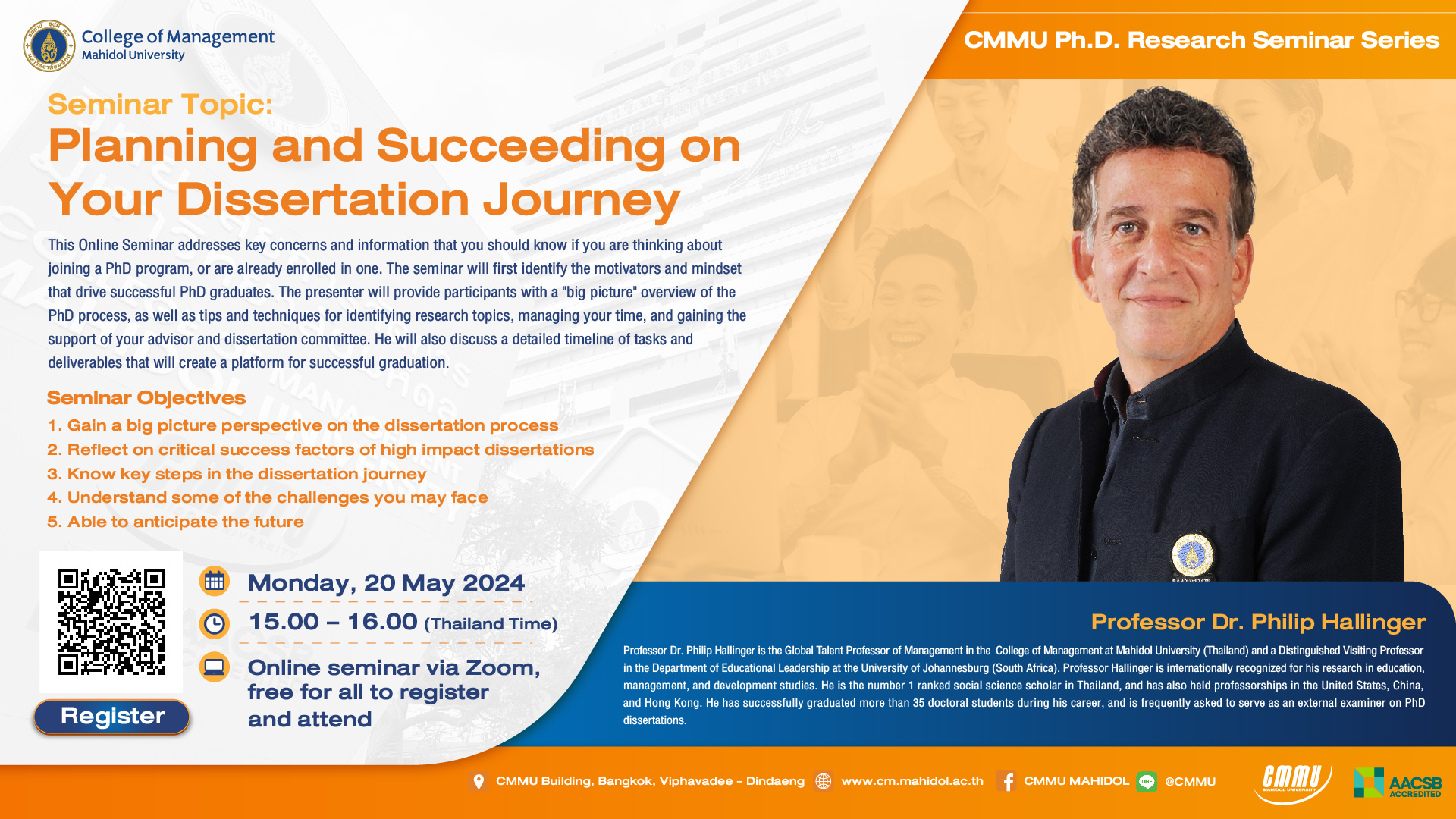 CMMU Mahidol - 🌐 Online Seminar “Planning and Succeeding...