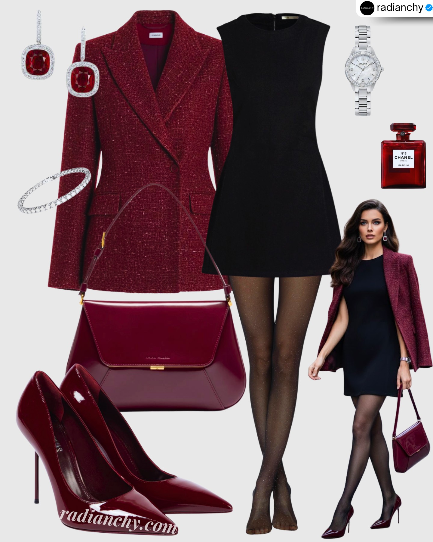 💁‍♀️ Elegant December Moment – Burgundy, Black & High Heels for a Feminine, Powerful & Irresistible Look 🖤🍒❄ #Women #fblifestyle #fashionstyle