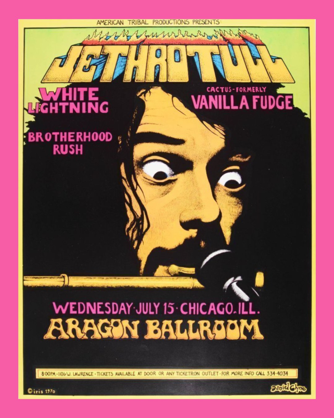 Rare 1970 jam band poster with Mike Quatro, Terry Mullen, and