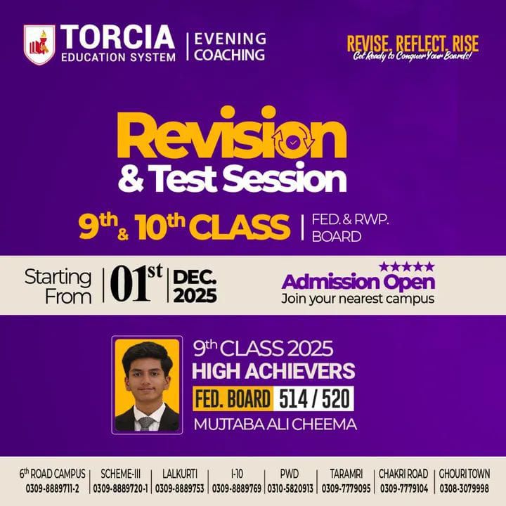 Federal Board Of Intermediate & Secondary Education Official | Torcia ...