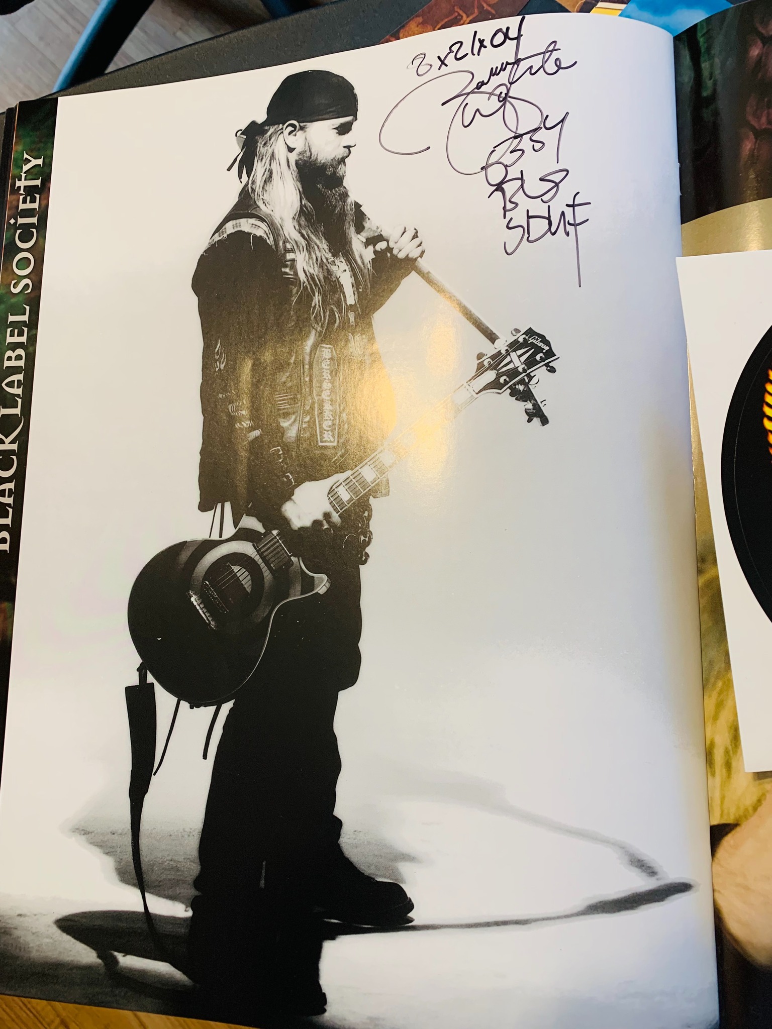 My ozzfest 2003 program signed by Zakk Wylde, Chevelle, Shadows
