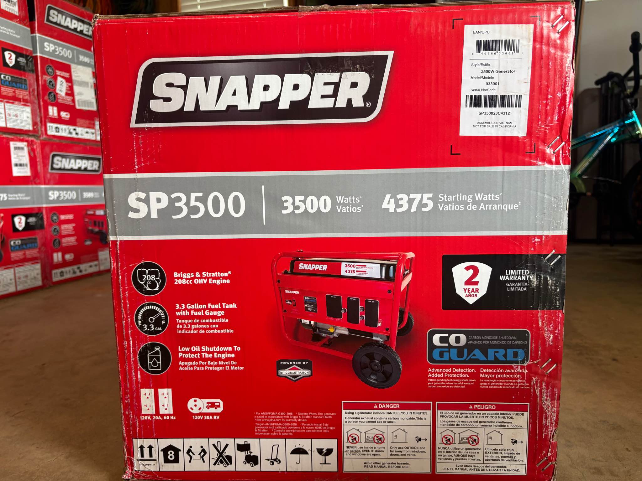 **BRAND NEW IN BOX** Generator - Snapper 4375W/3500W - Miscellaneous ...