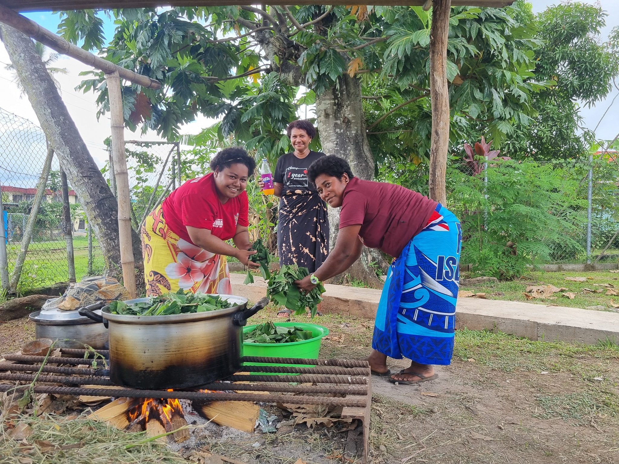 Rourou for lunch Vinaka kemudou na cooks