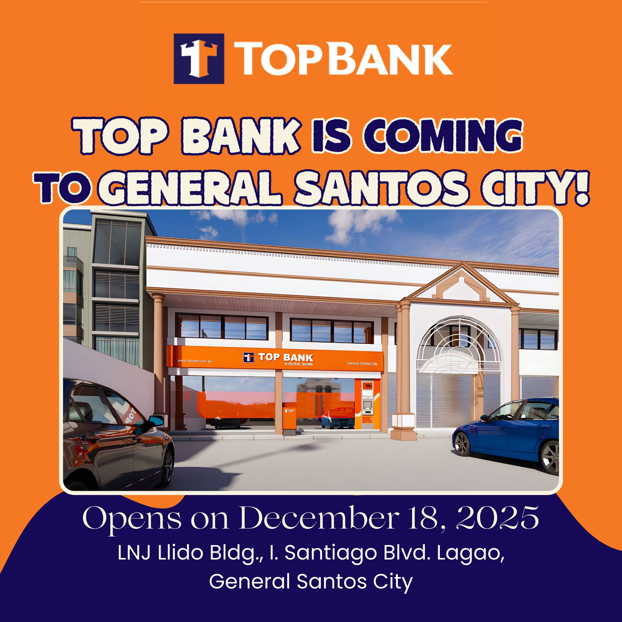 TOP - Hello, General Santos City! 👋 Top Bank is coming your way this ...